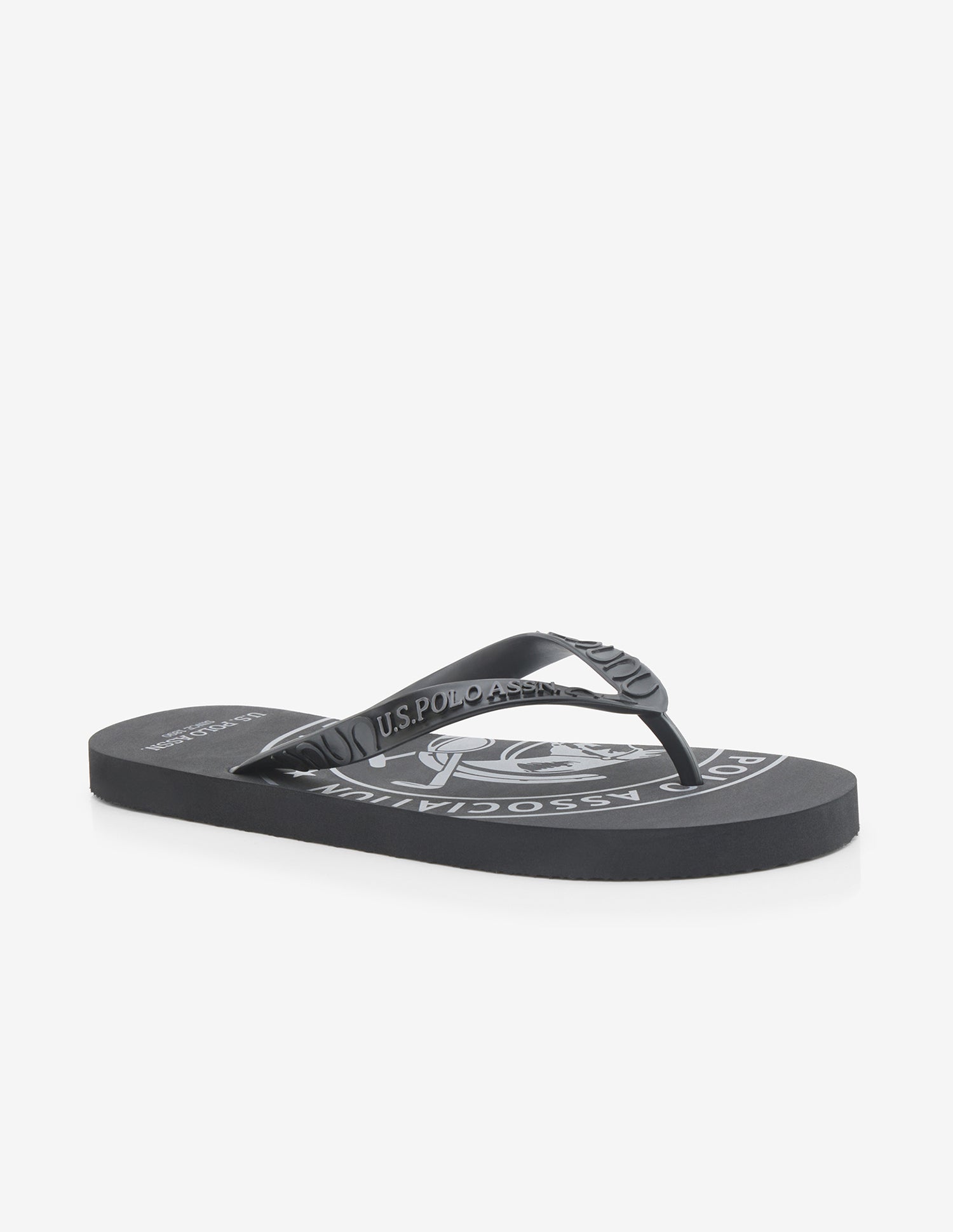 Alabi Brand Printed Flip Flops Black - U.S. Polo Assn. India | Large