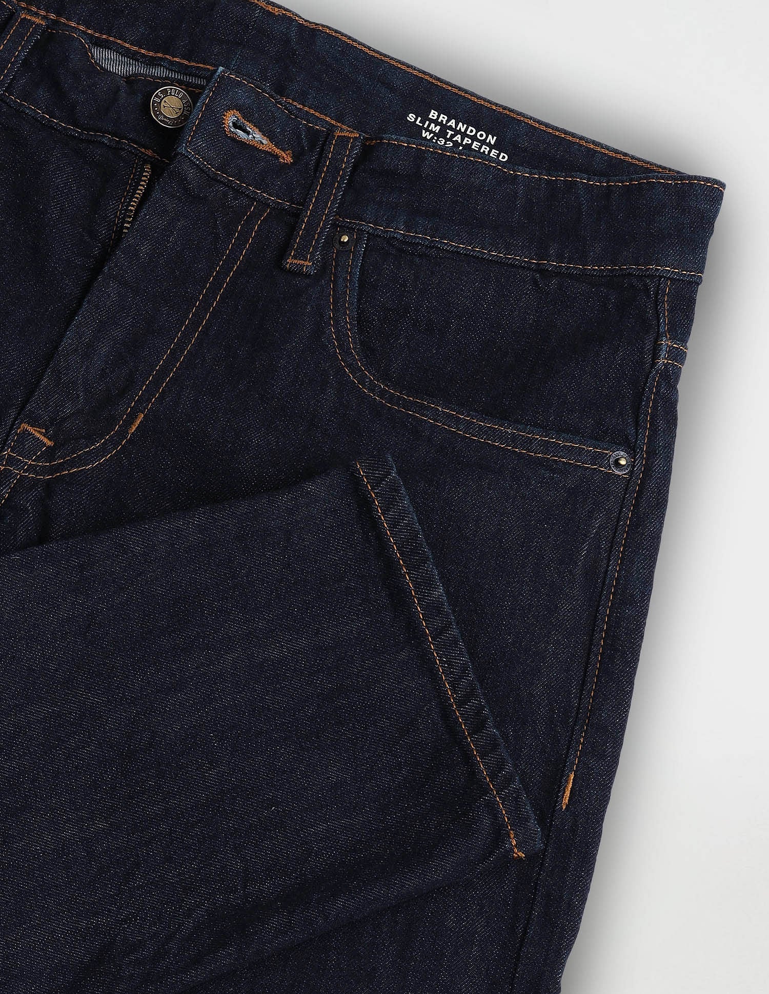 Brandon Slim Tapered Fit Blue Jeans Blue - U.S. Polo Assn. India | Large