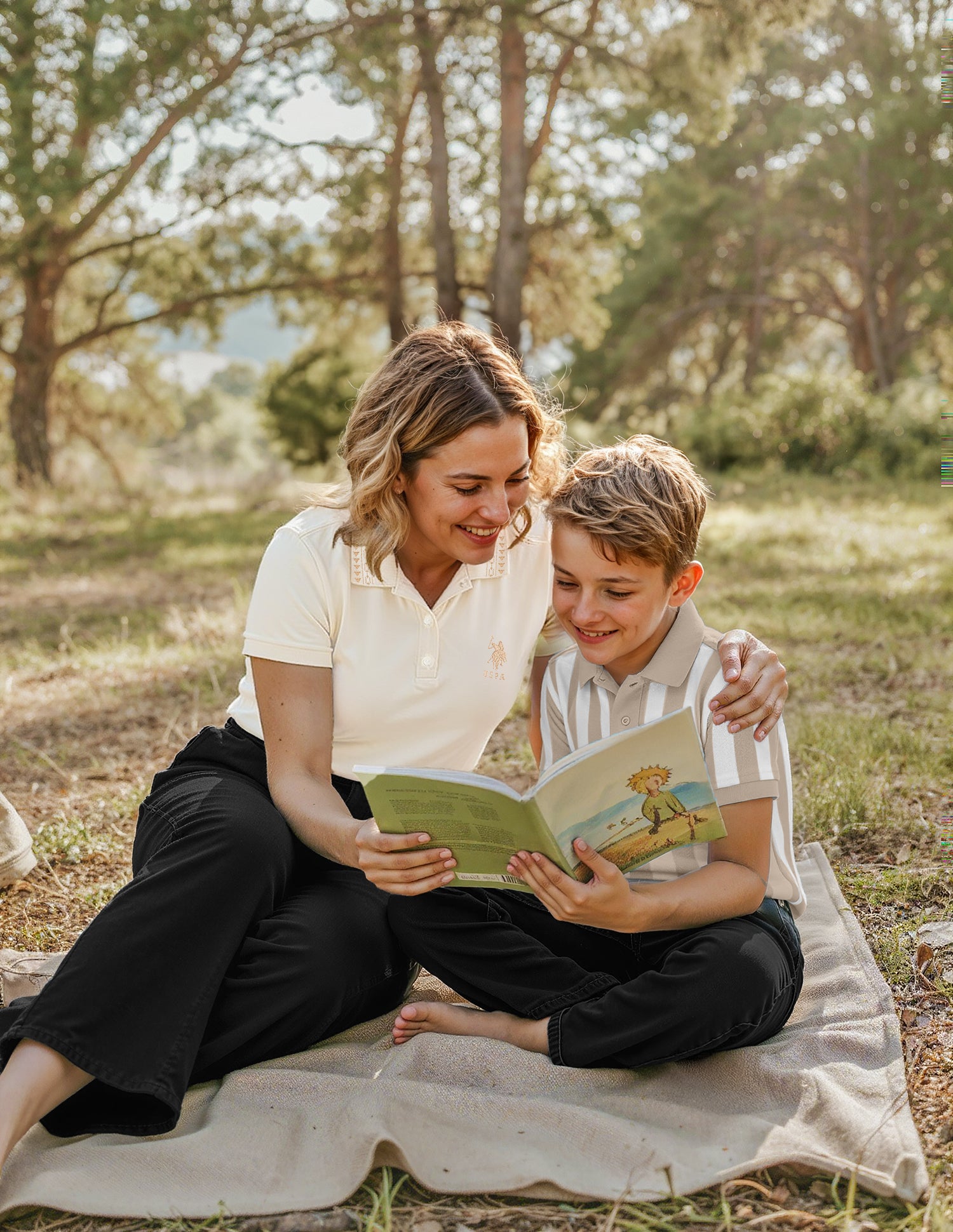 Boys Vertical Striped Regular Fit Polo Shirts Nude - U.S. POLO ASSN. | Large