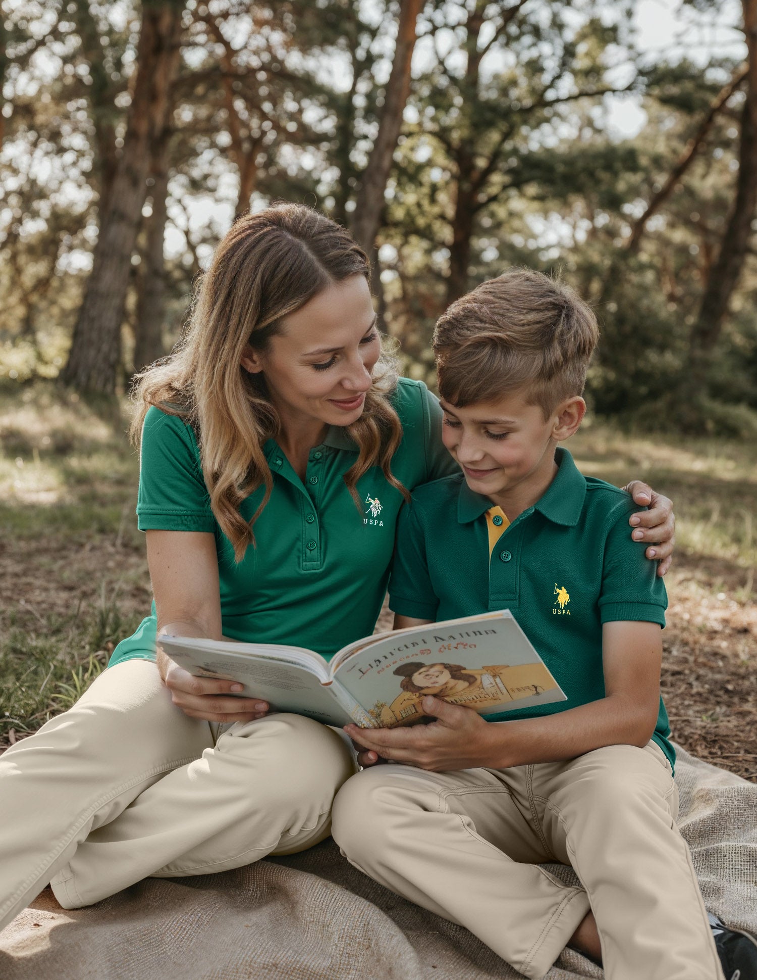 Boys Solid Regular Fit Polo Shirts Green - U.S. POLO ASSN. | Large