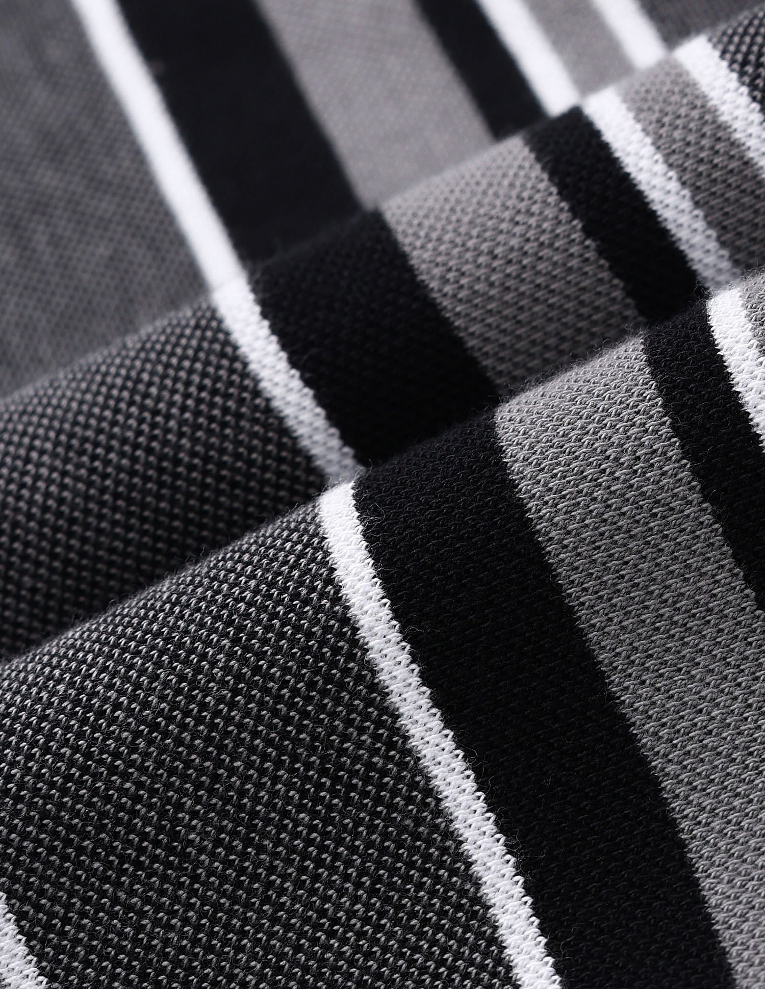 Striped Cotton Polo Shirt Black - U.S. POLO ASSN. | Large