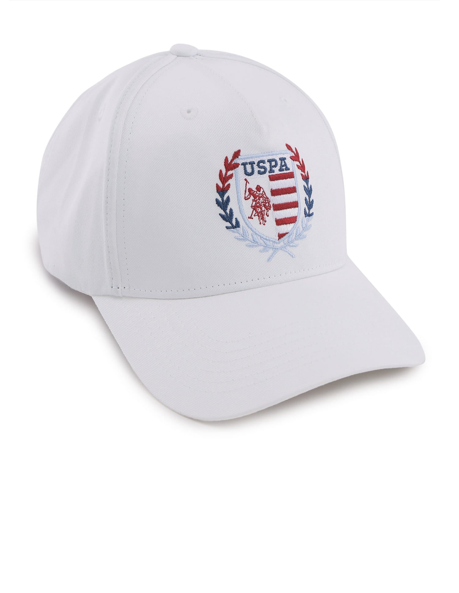 Brand Embroidered Twill Cap White - U.S. Polo Assn. India | Large