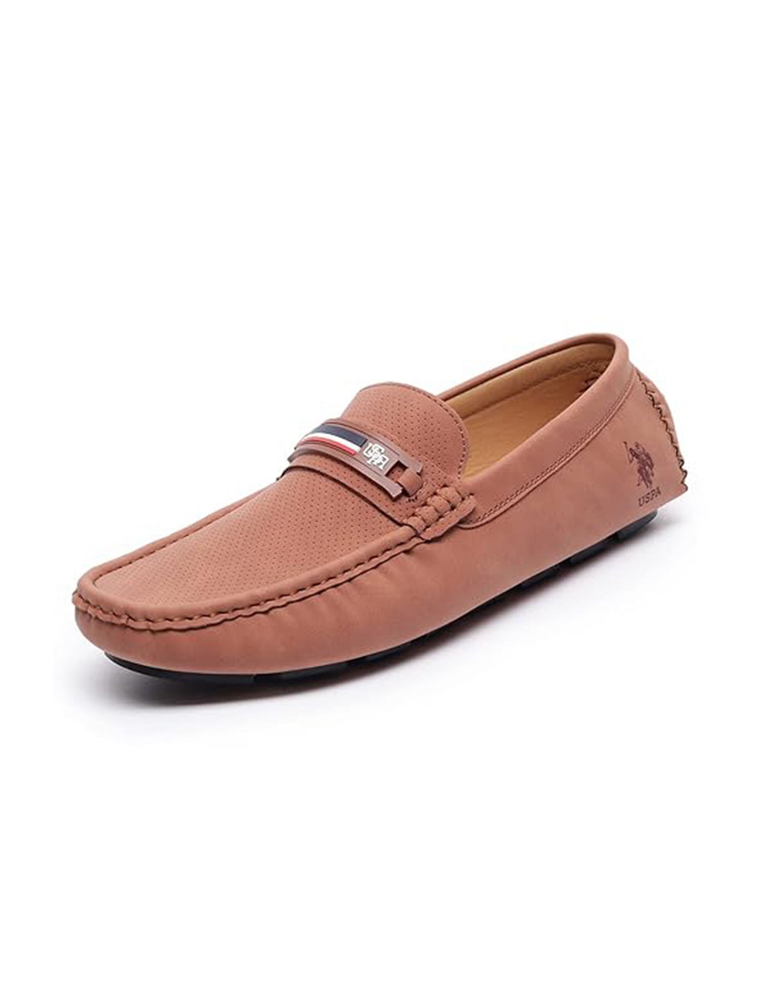 Men Solid Barnes 2.0 Loafers Tan - U.S. Polo Assn. India | Large