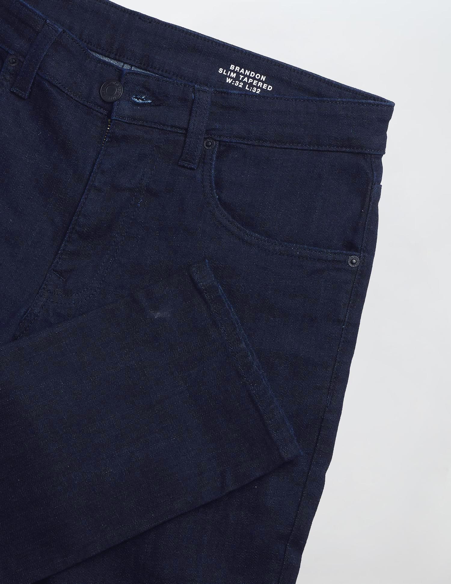Brandon Slim Tapered Fit Blue Jeans Dark Blue - U.S. Polo Assn. India | Large