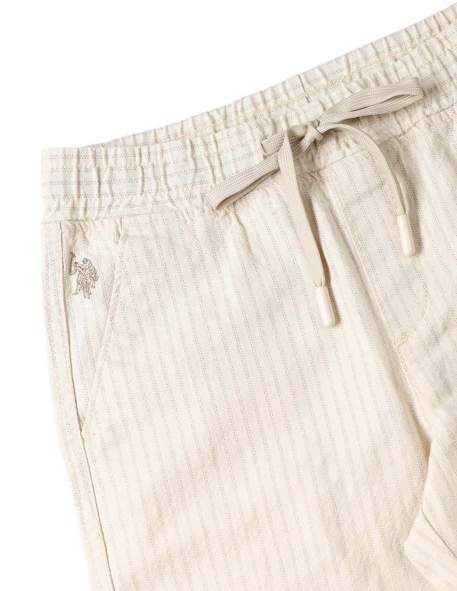 UKTRO0212 NATURAL Boys Trousers Beige - U.S. POLO ASSN. | Large