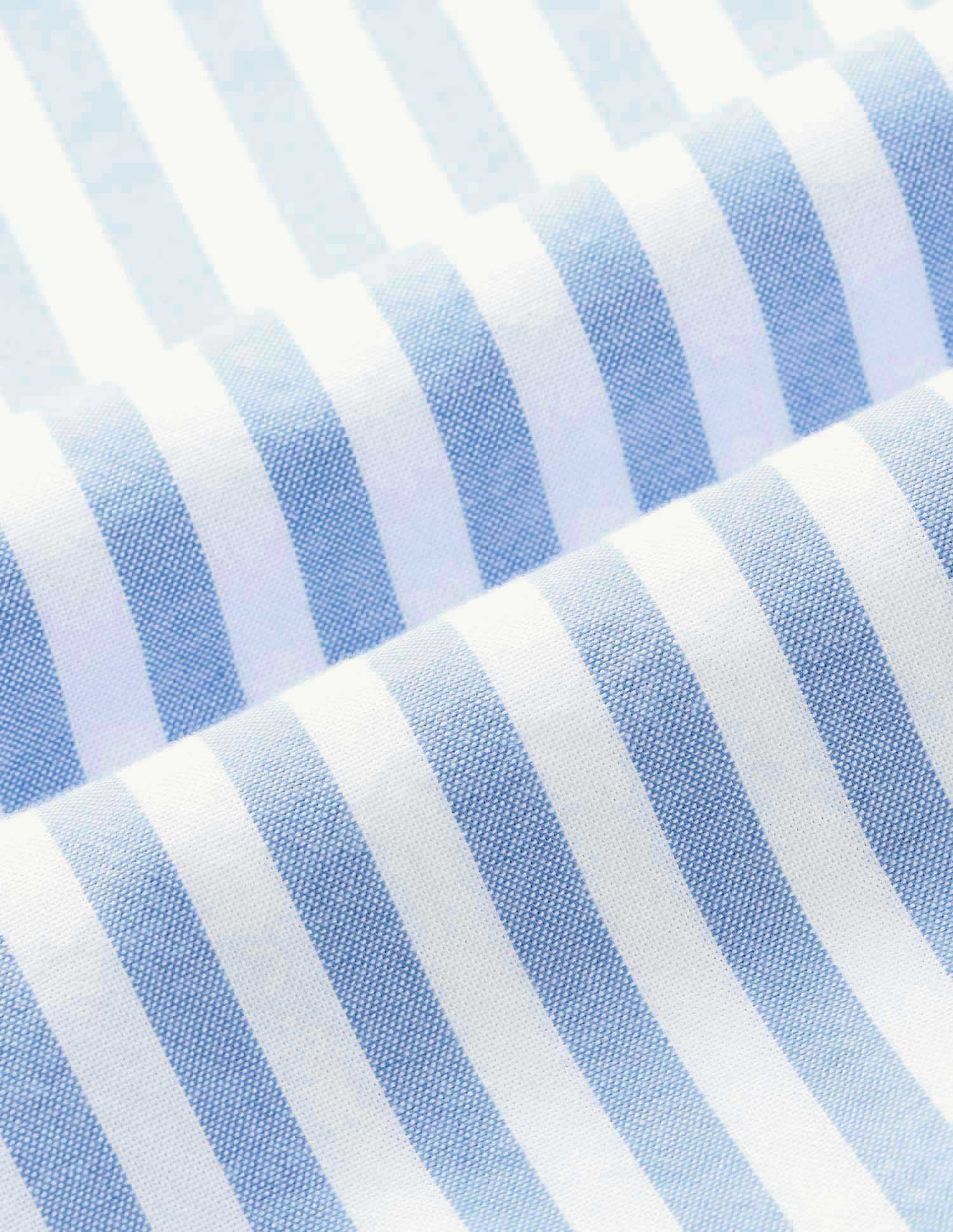 Vertical Striped Oxford Shirt Medium Blue - U.S. Polo Assn. India | Large