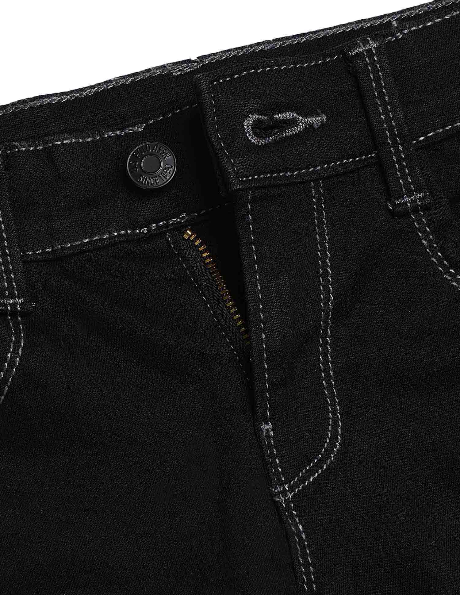 Boys Mid Rise Relaxed Fit Jeans Black - U.S. POLO ASSN. | Large