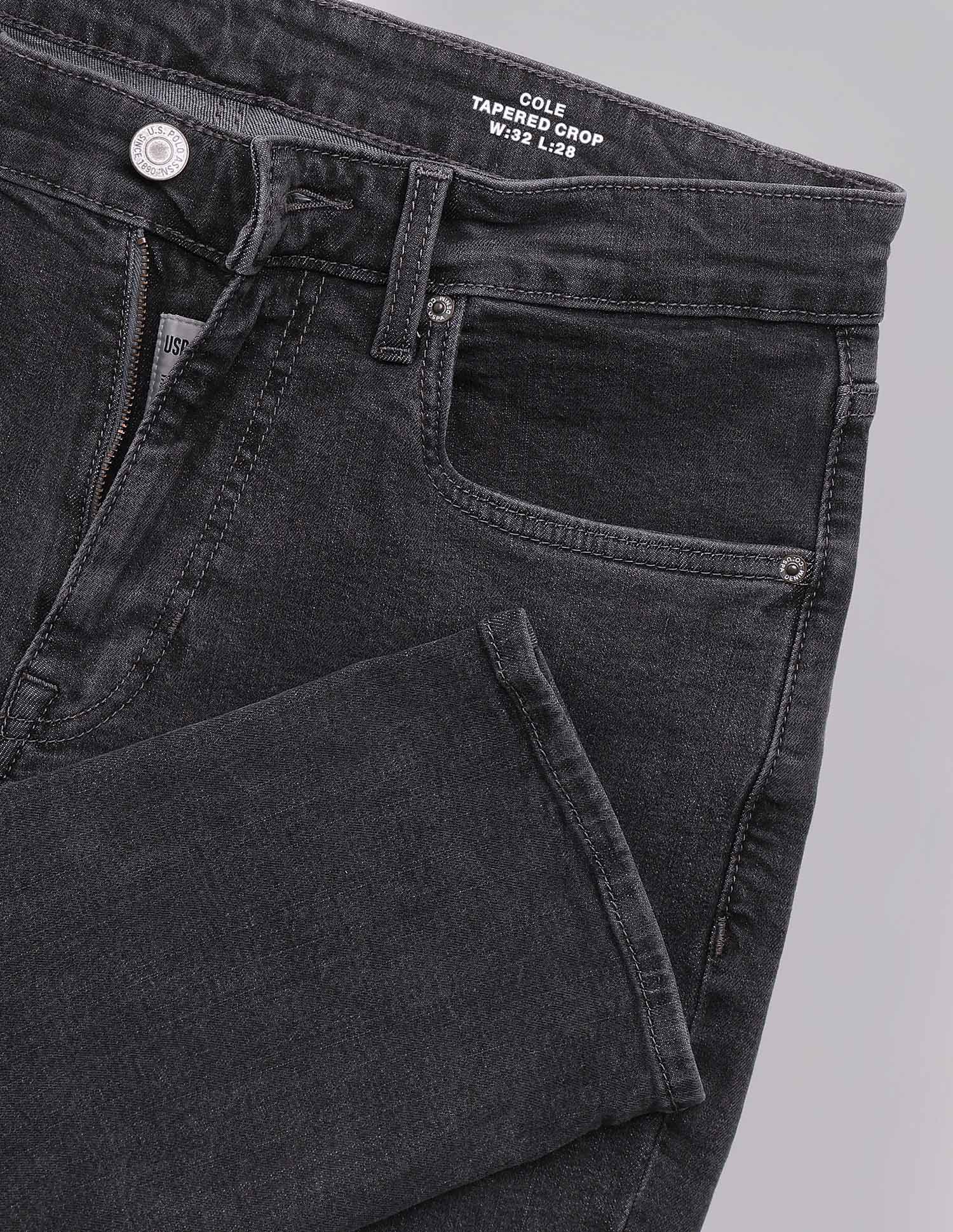 Cole Comfort Cropped Fit Grey Jeans Grey - U.S. POLO ASSN. | Large