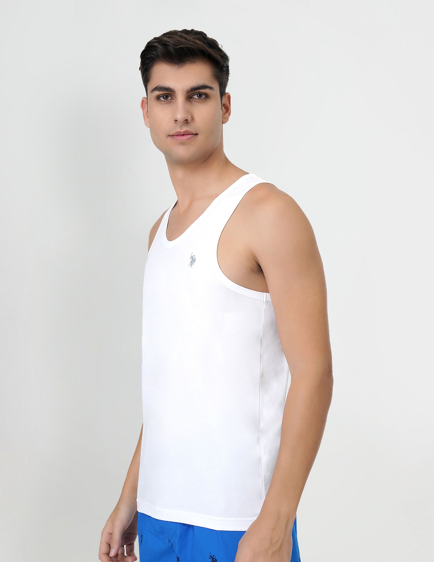 Solid Cotton EV003 Vest - Pack Of 1 White - U.S. POLO ASSN. | Large