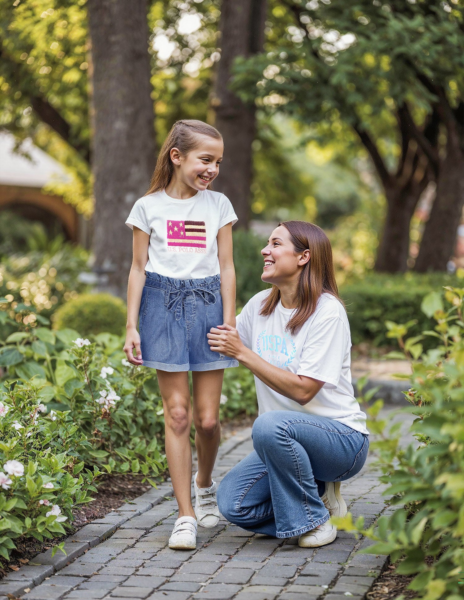 Girls Flip Sequins Relaxed Fit  T-Shirt White - U.S. POLO ASSN. | Large