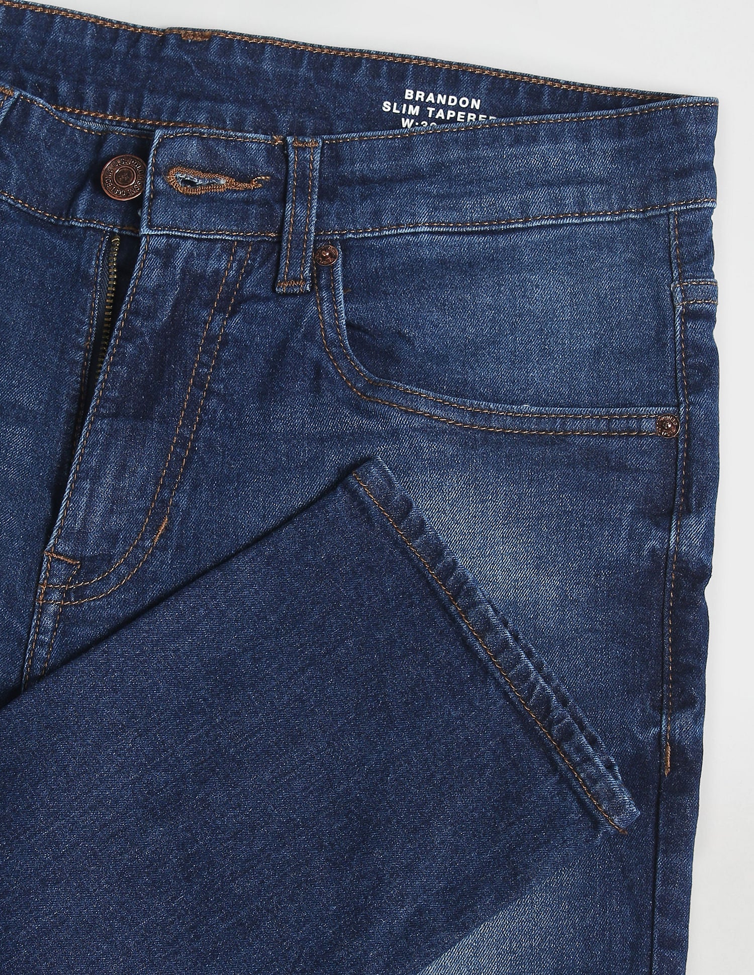 Brandon Slim Tapered Stone Wash Jeans Dark Blue - U.S. Polo Assn. India | Large