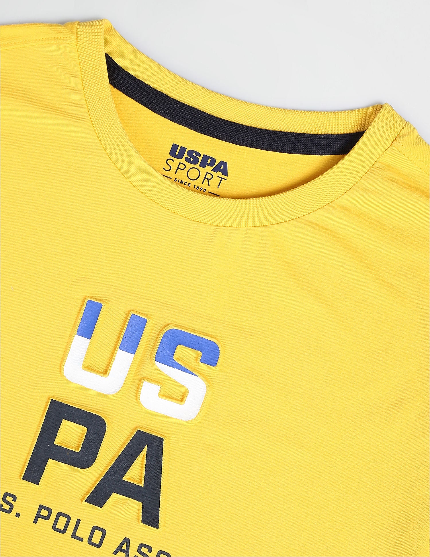 Embossed Slim Fit T-Shirt Yellow - U.S. POLO ASSN. | Large