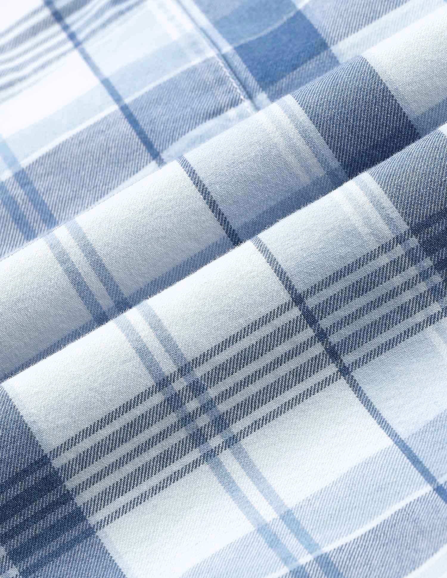 Plaid Checked Regular Fit Twill Shirt Indigo - U.S. Polo Assn. India | Large