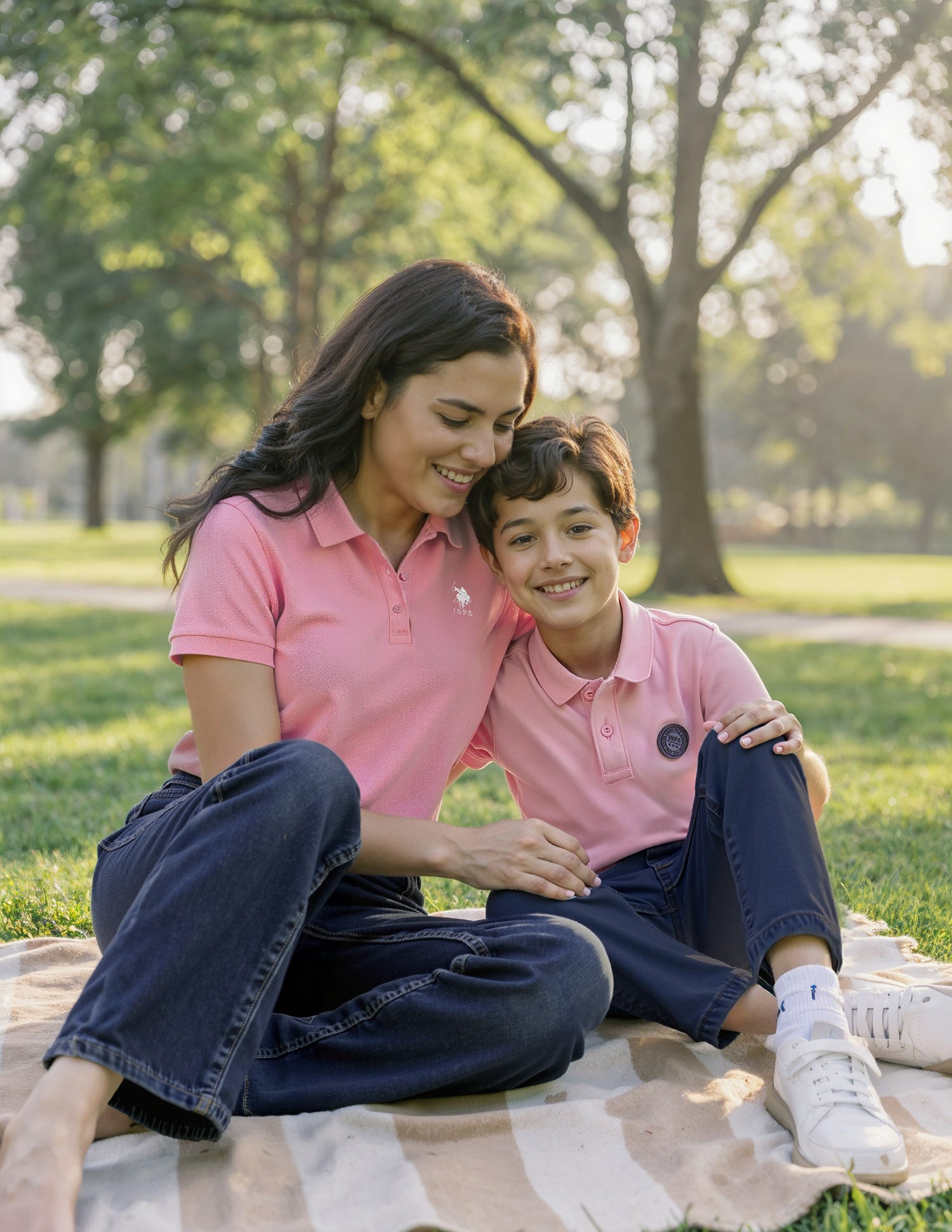 Boys Solid Cotton T-Shirt Light Pink - U.S. POLO ASSN. | Large