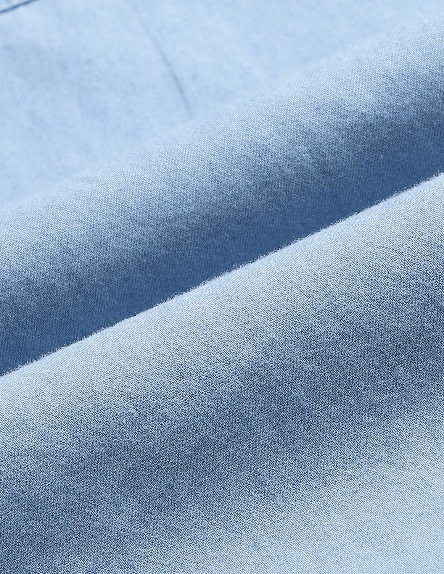 Motel On The Coast Solid Regular Fit Shirt Light Indigo - U.S. Polo Assn. India | Large