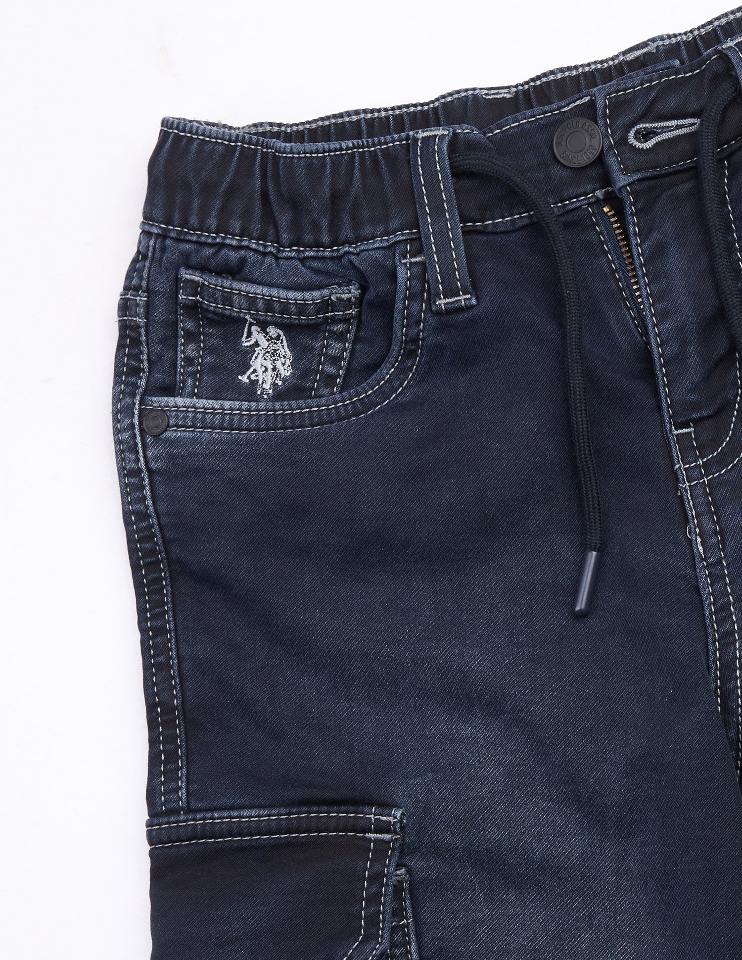 Shawn Baggy Fit Blue Cargo Jeans Dark Blue - U.S. Polo Assn. India | Large