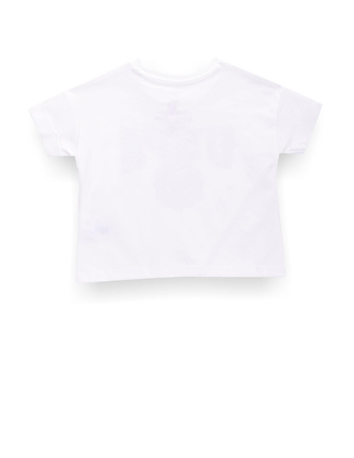Girls Brand Print Cotton T-Shirt White - U.S. POLO ASSN. | Large