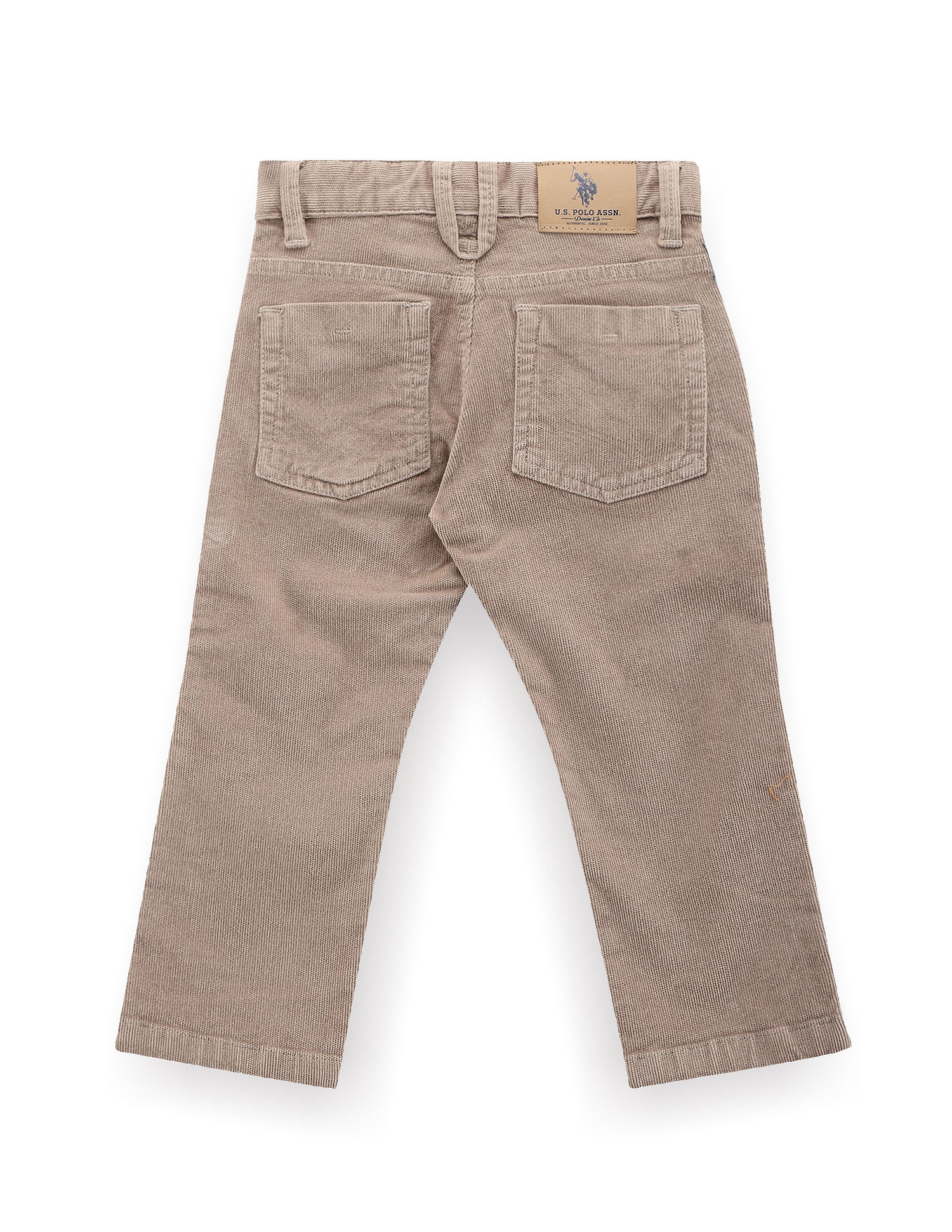 Boys Mid Rise Corduroy Trousers Beige - U.S. POLO ASSN. | Large