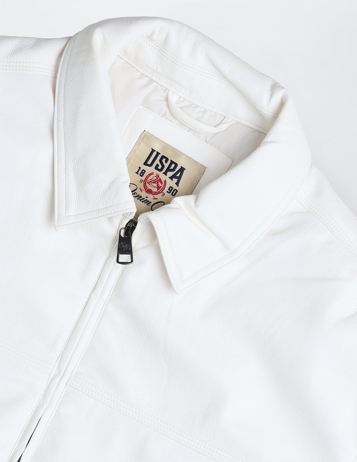 Solid Regular Fit Jacket Ivory - U.S. Polo Assn. India | Large