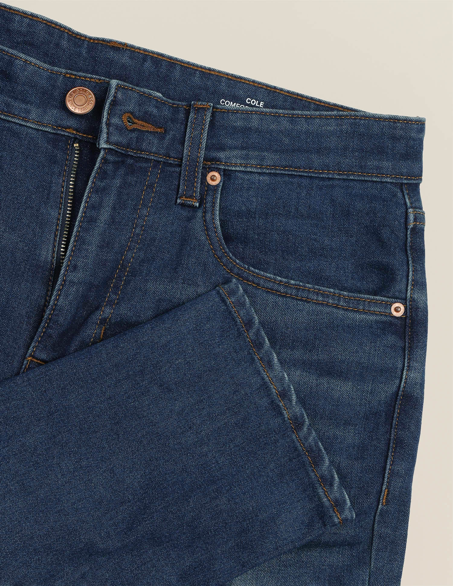 Cole Comfort Cropped Fit Blue Jeans Blue - U.S. Polo Assn. India | Large