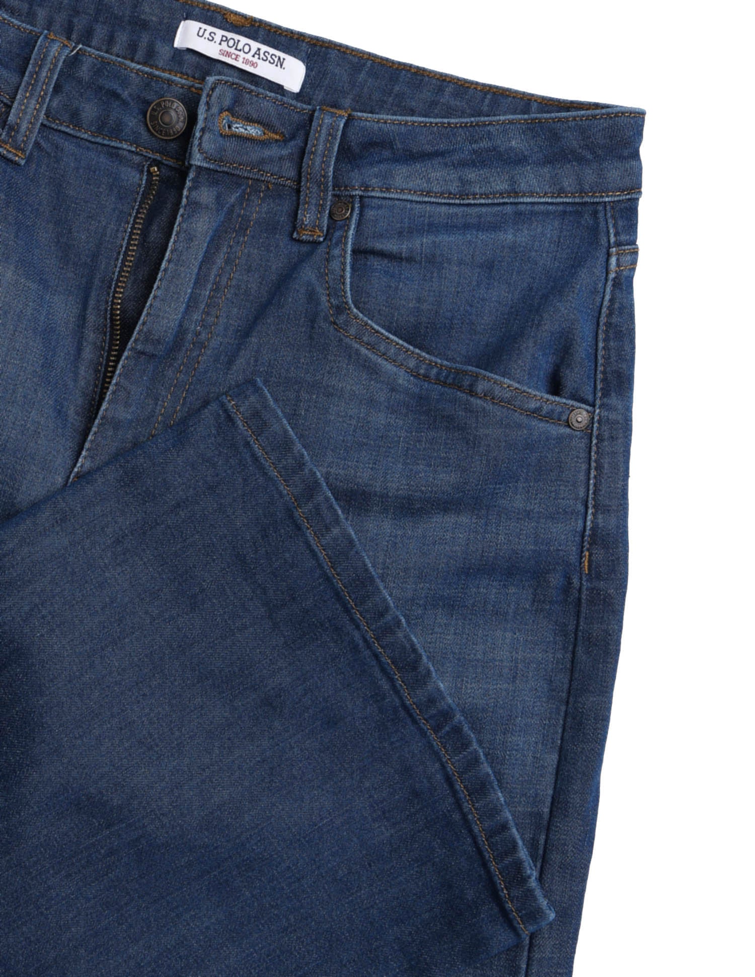 High Rise Wide Leg Fit Jeans Blue - U.S. POLO ASSN. | Large