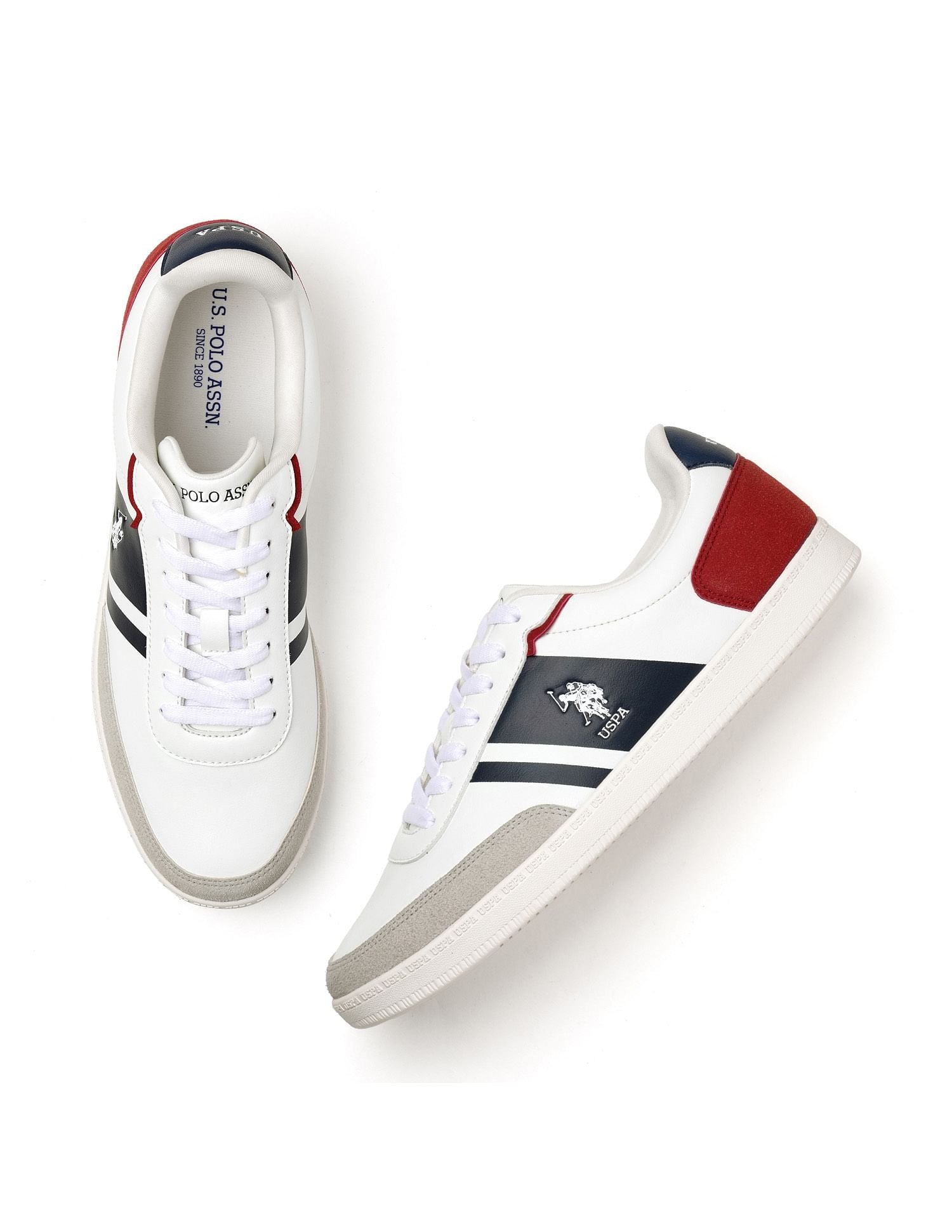 Men Hilton Suede Colourblocked Sneakers Multi-colour - U.S. POLO ASSN. | Large