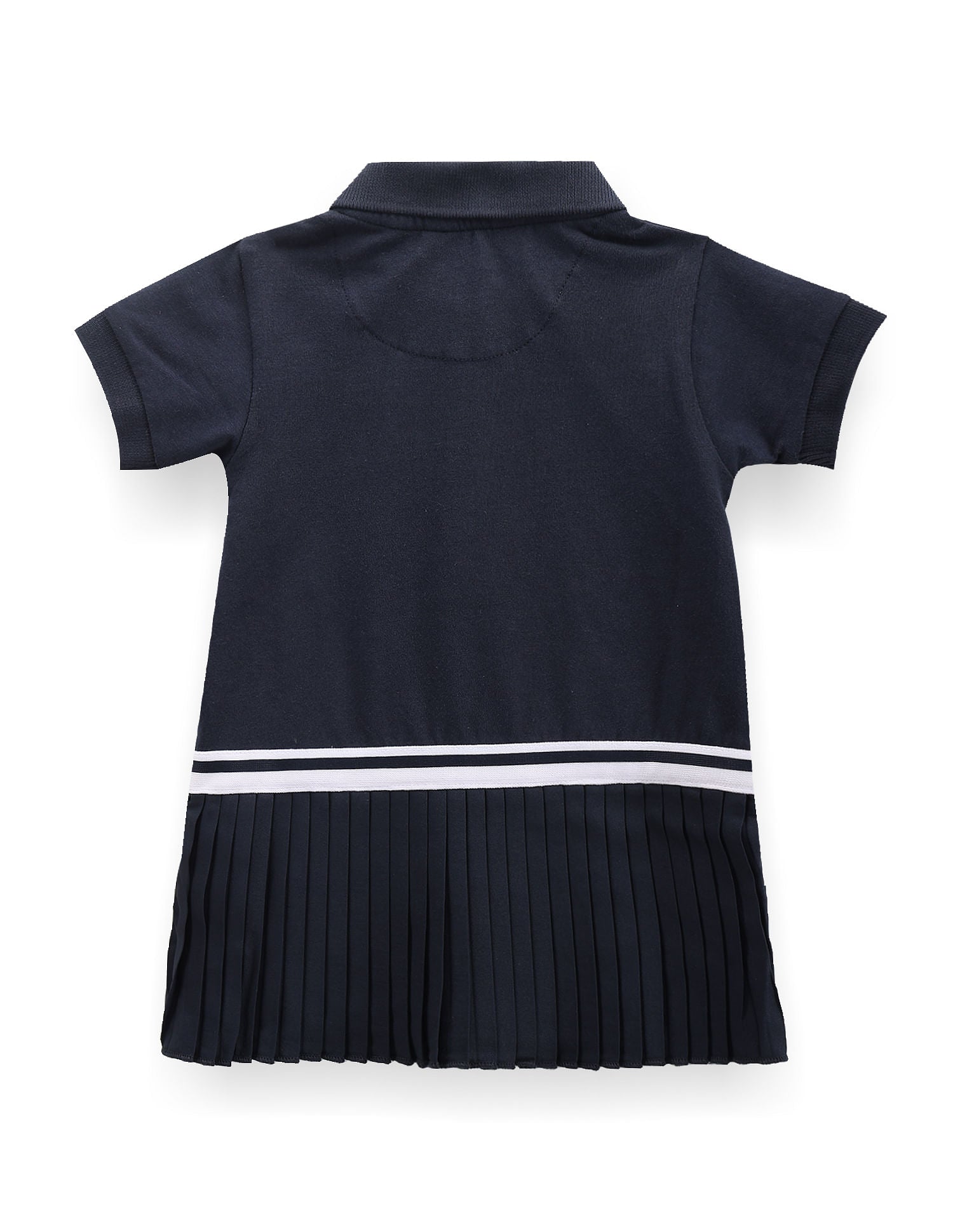 Girls Flared Hem Solid Polo Dress Navy - U.S. Polo Assn. India | Large