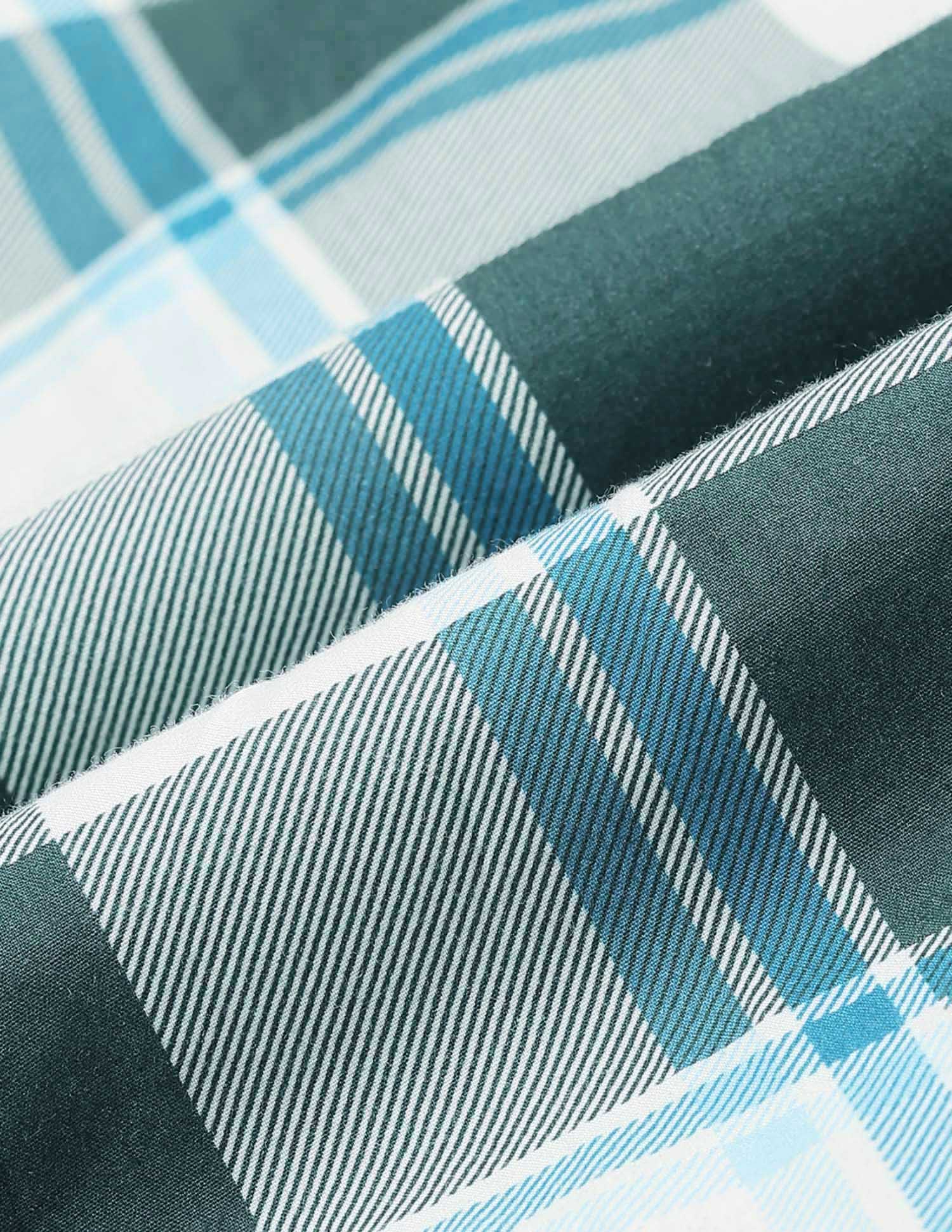 Tartan Check Cotton Shirt Green - U.S. POLO ASSN. | Large