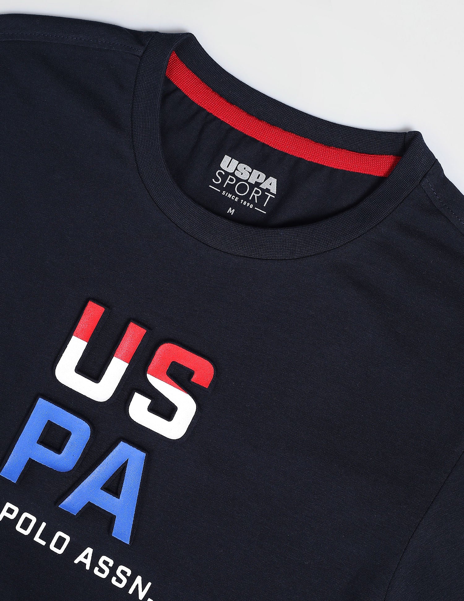 Embossed Slim Fit T-Shirt Navy - U.S. POLO ASSN. | Large