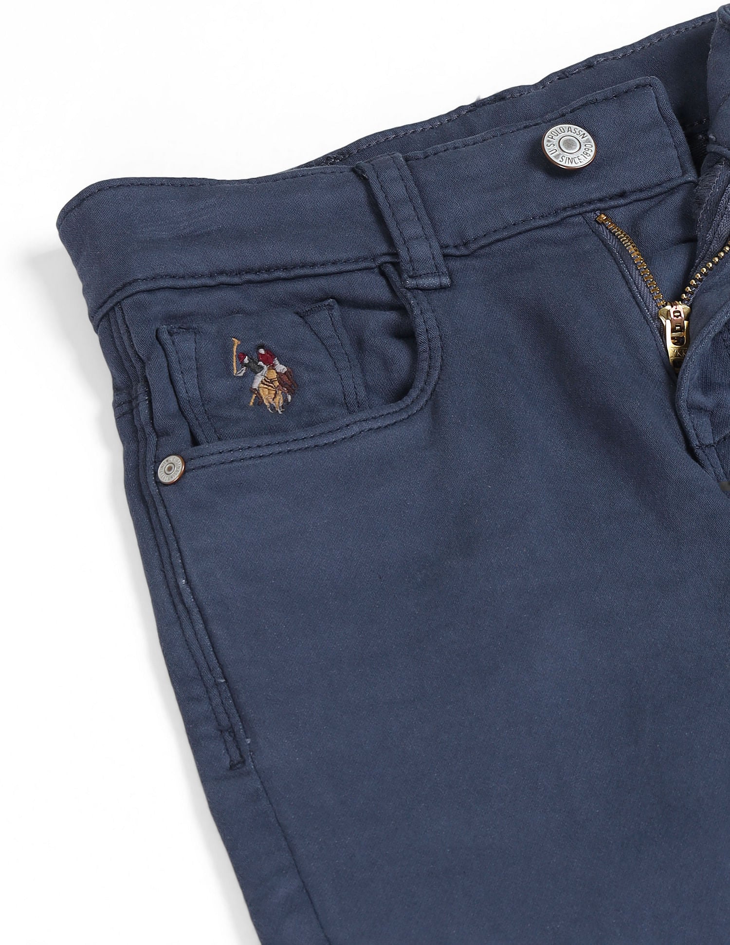 Slim Fit Dark Washed Jeans Denim Blue - U.S. POLO ASSN. | Large