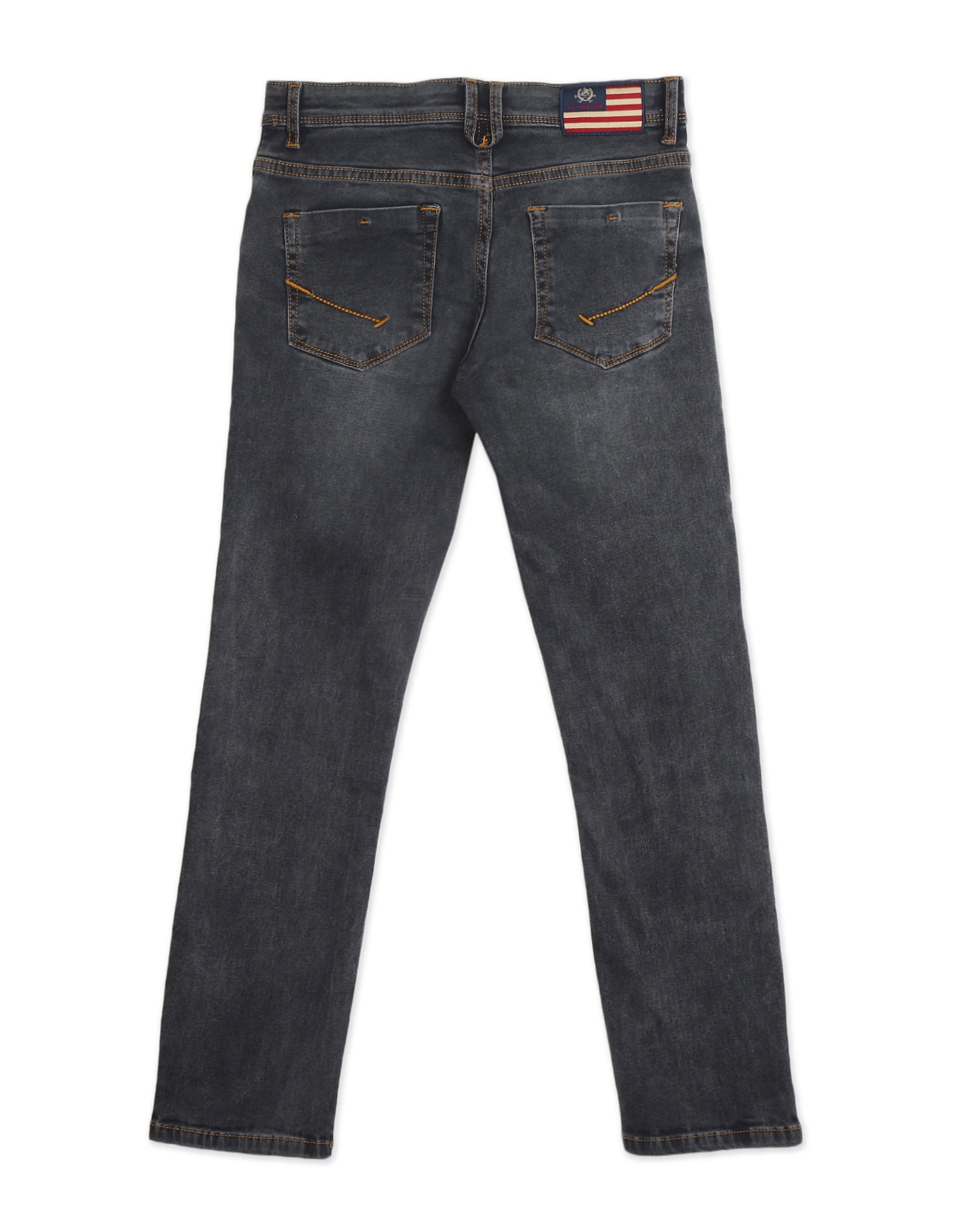 Boys Black Slim Fit Faded Jeans Black - U.S. POLO ASSN. | Large