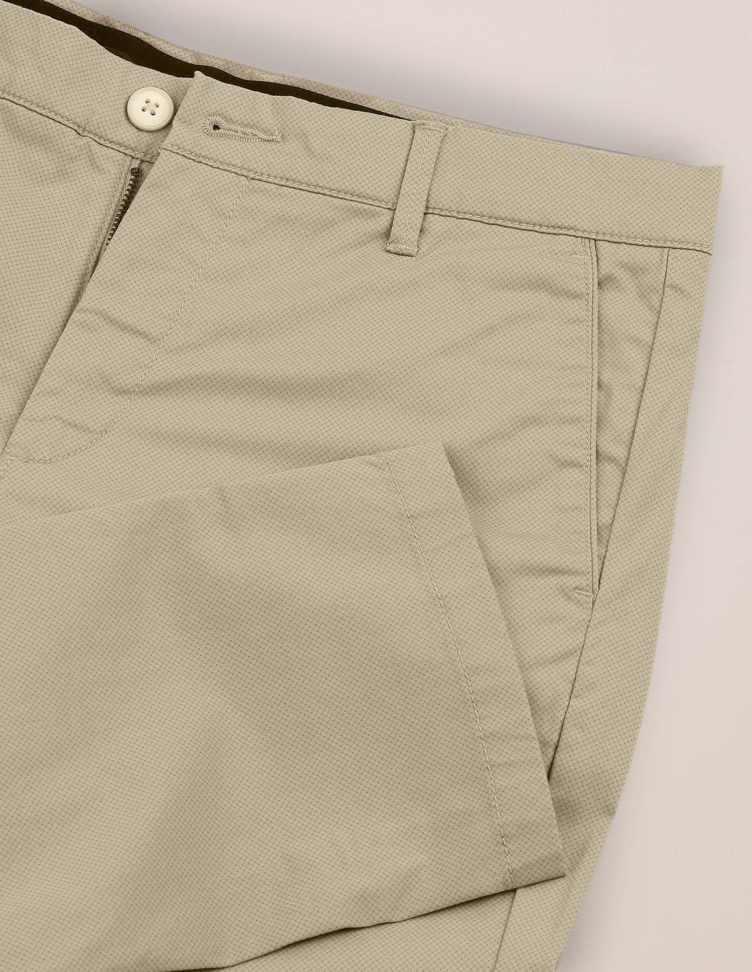 Printed Slim Straight Fit Satin Chinos Stone - U.S. Polo Assn. India | Large