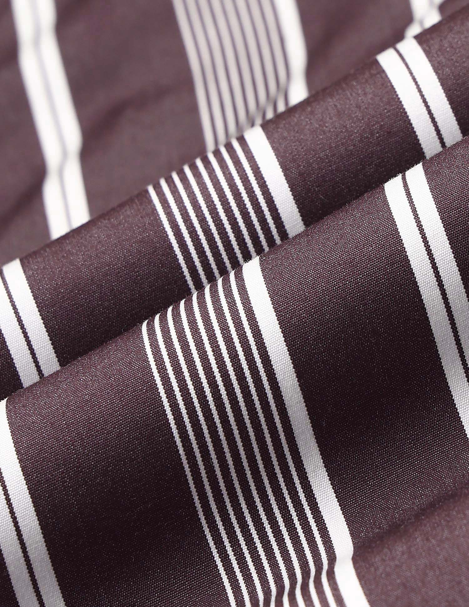 Poplin Vertical Striped Shirt Choco - U.S. POLO ASSN. | Large