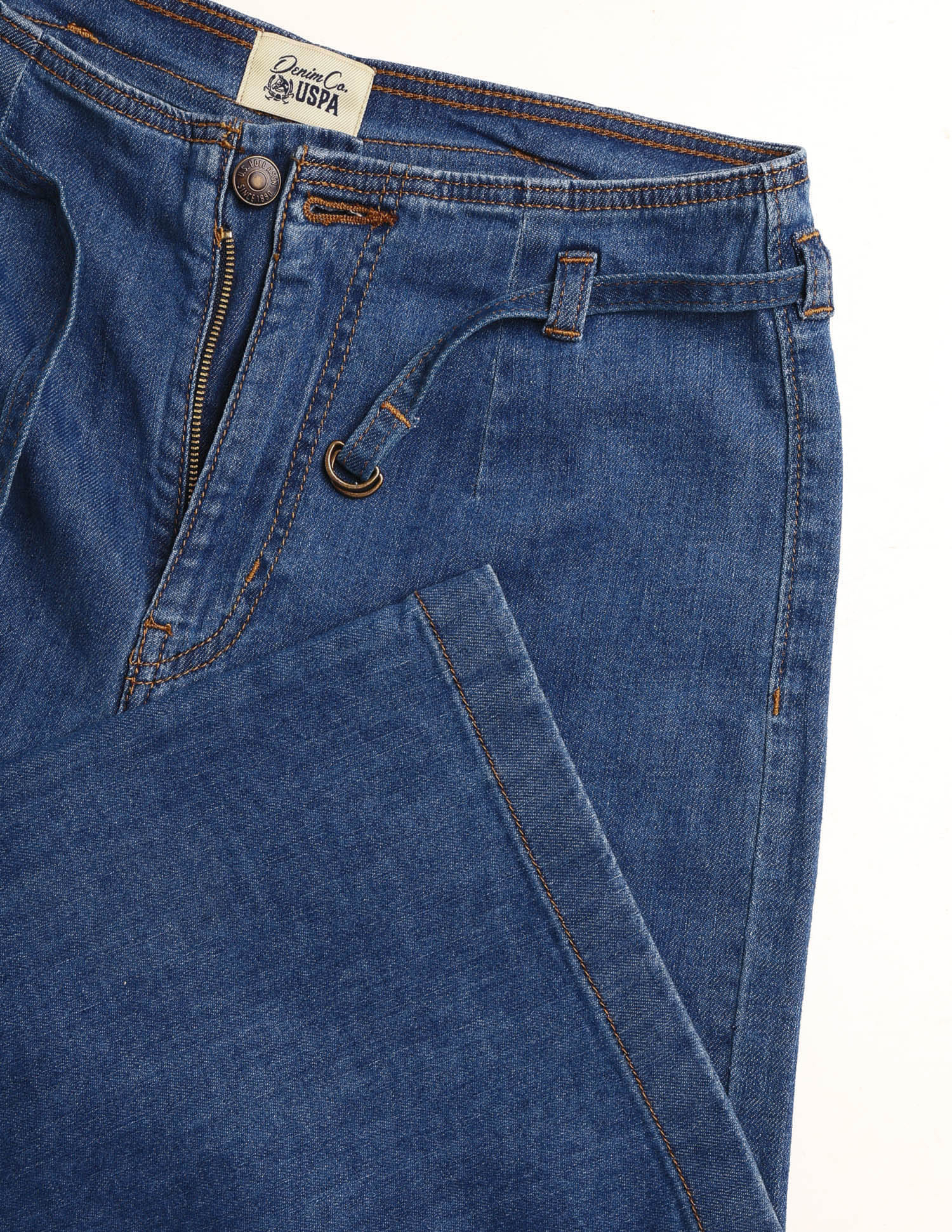 High Rise Wide Leg Fit Jeans Blue - U.S. Polo Assn. India | Large