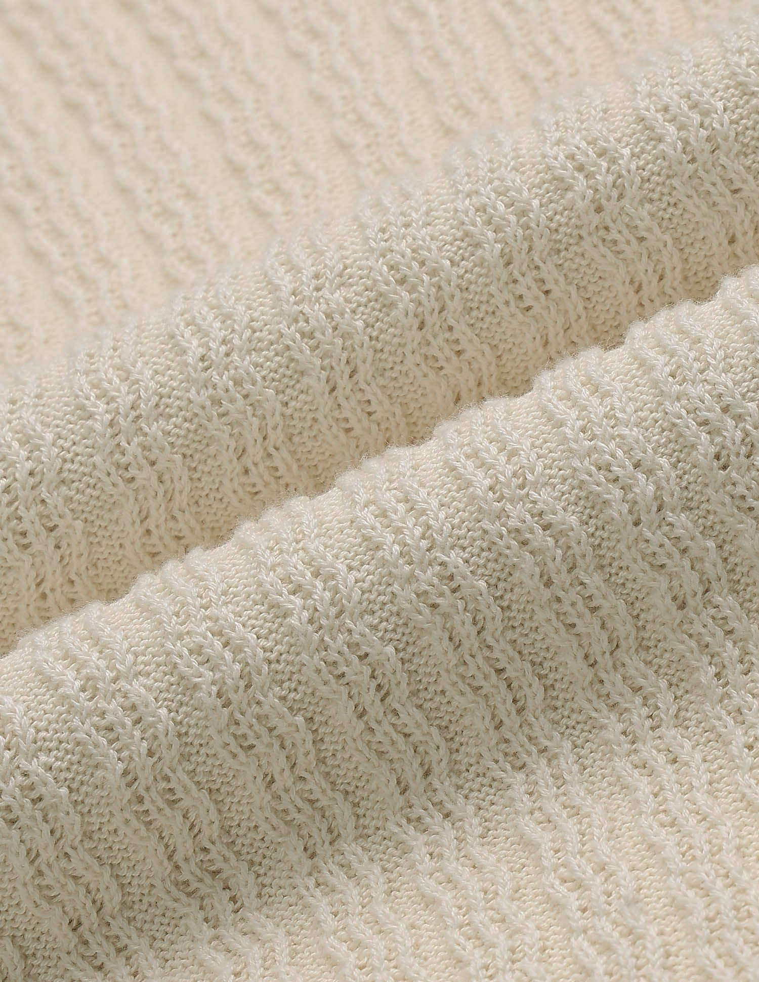 Textured Relaxed Fit Sweater White - U.S. POLO ASSN. | Large