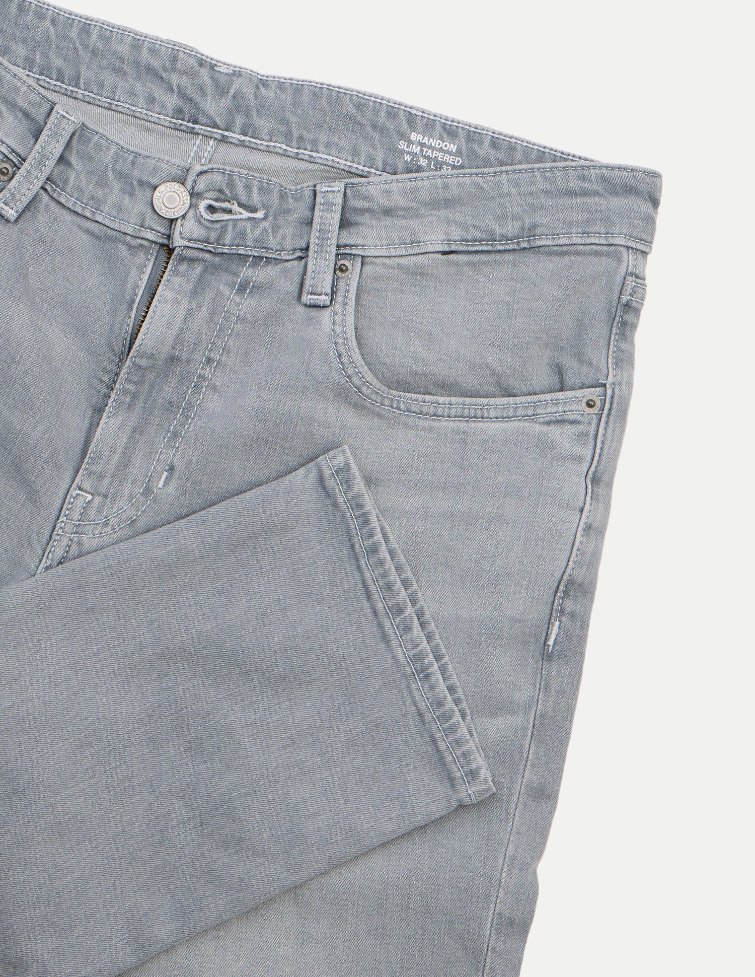 Brandon Slim-Tapered Fit Grey Jeans Washed Grey - U.S. Polo Assn. India | Large
