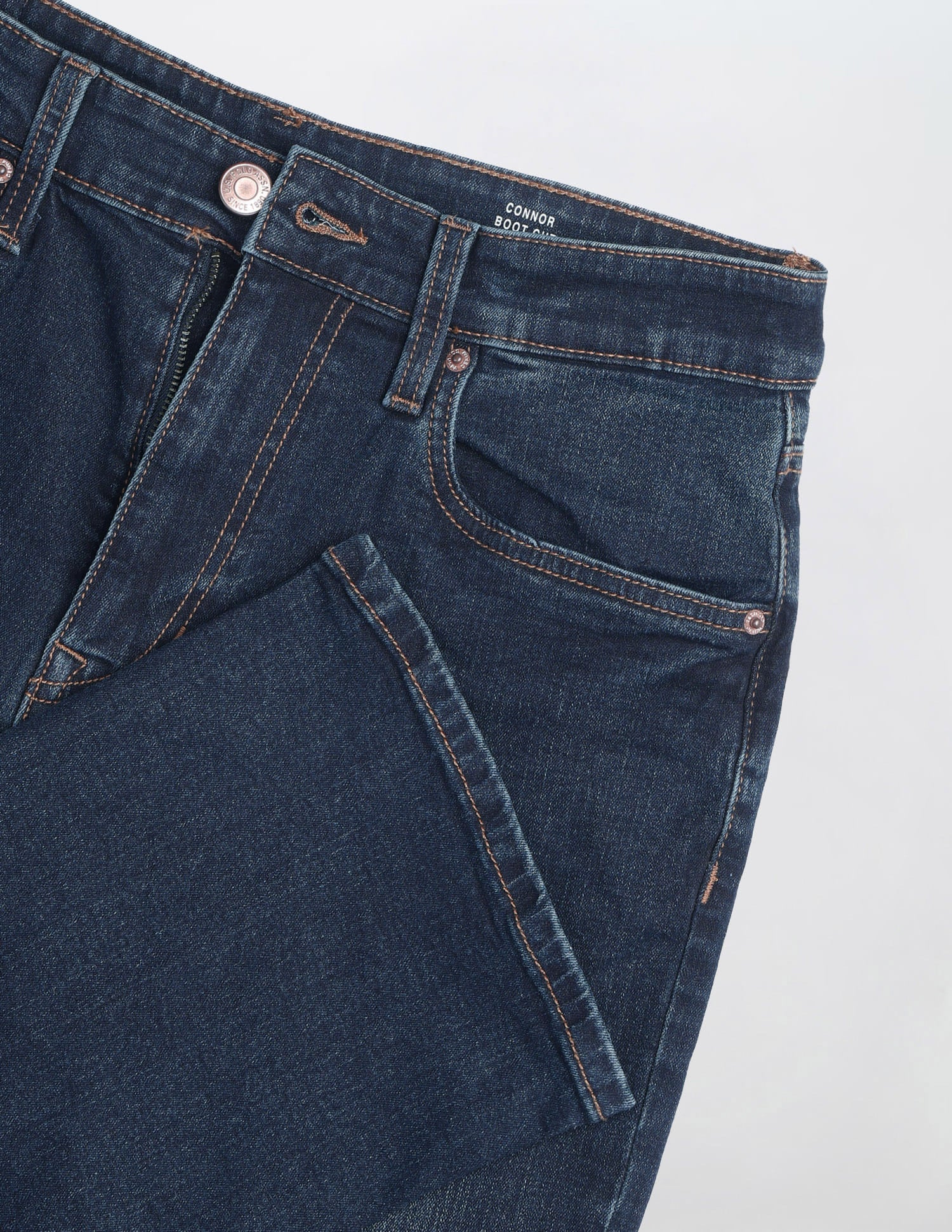 Solid Bootcut Fit Jeans Blue - U.S. Polo Assn. India | Large