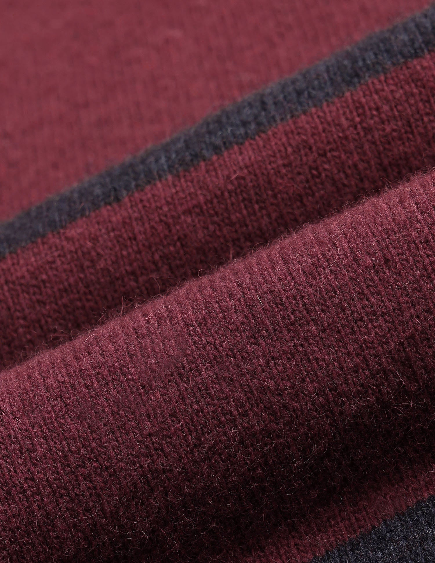 Crew Neck Horizontal Stripe Sweater Maroon - U.S. Polo Assn. India | Large