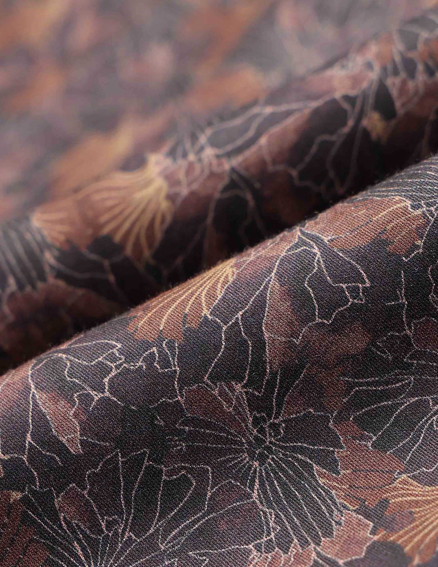 Floral Printed Tailored Fit Shirt Choco - U.S. POLO ASSN. | Large