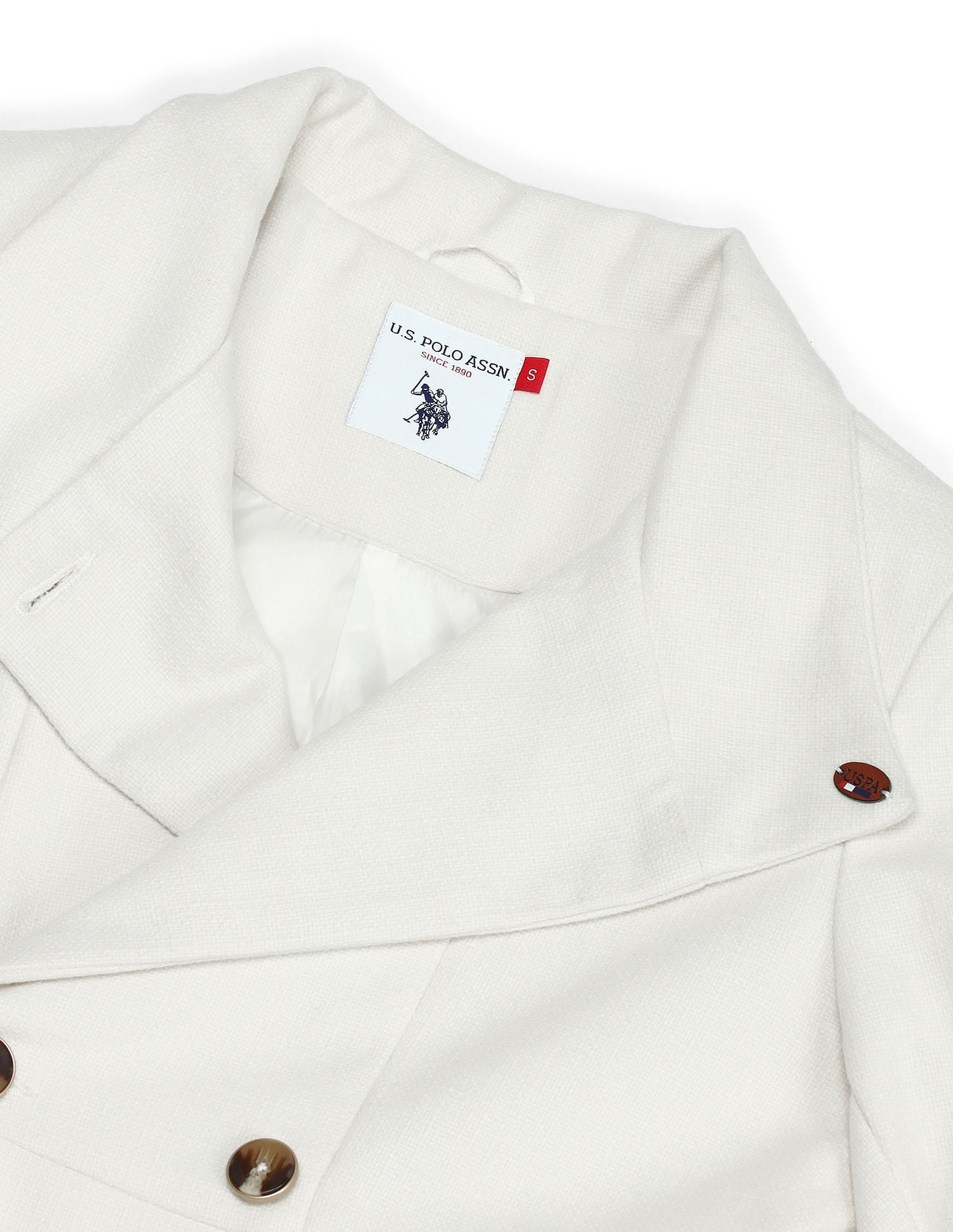 Double Breasted A Line Jacket White - U.S. Polo Assn. India | Large