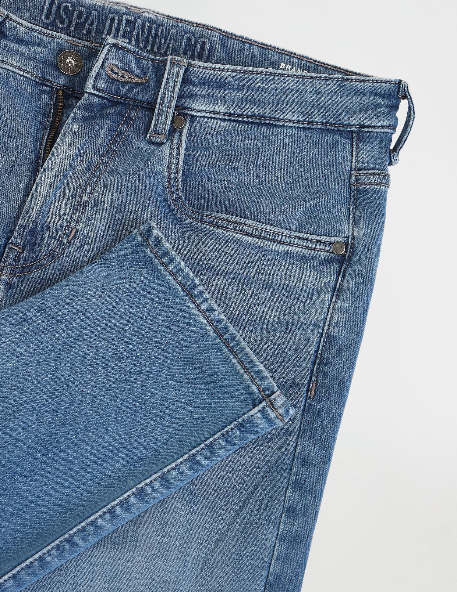 Mid Rise Light Wash Jeans Blue - U.S. POLO ASSN. | Large