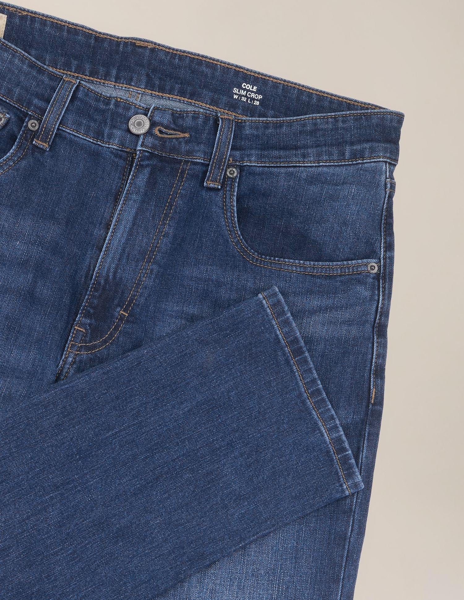 Cole Comfort Cropped Fit Blue Jeans Blue - U.S. Polo Assn. India | Large