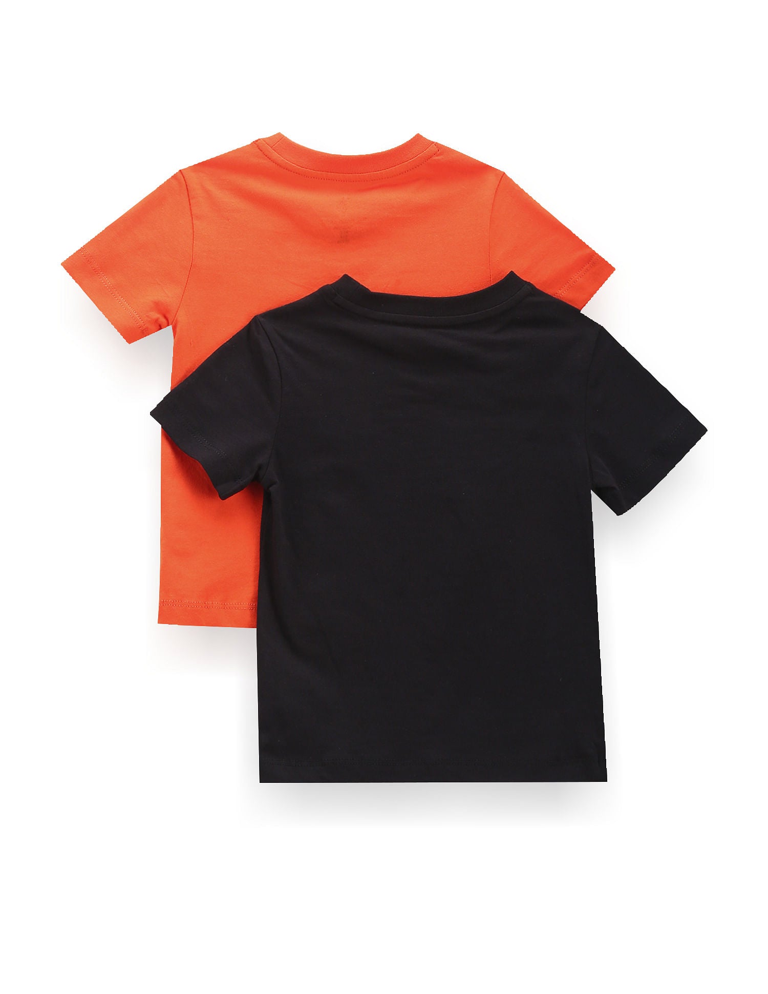 Boys Pure Cotton T-Shirt - Pack Of 2 Orange and Black - U.S. POLO ASSN. | Large