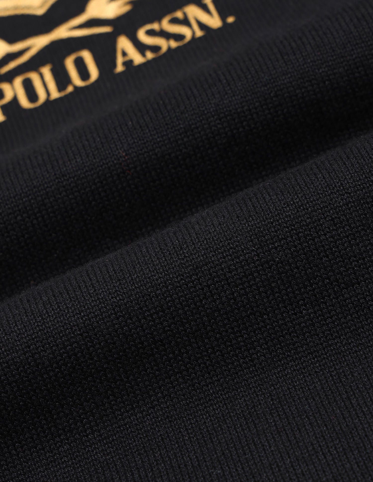 Crest Logo Regular Fit Sweater Black - U.S. POLO ASSN. | Large