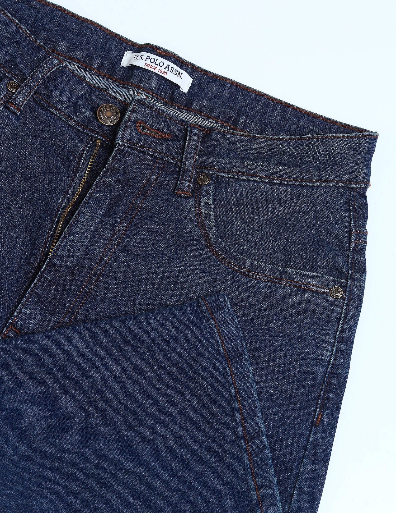 High Rise Mom Fit Jeans Dark Blue - U.S. Polo Assn. India | Large