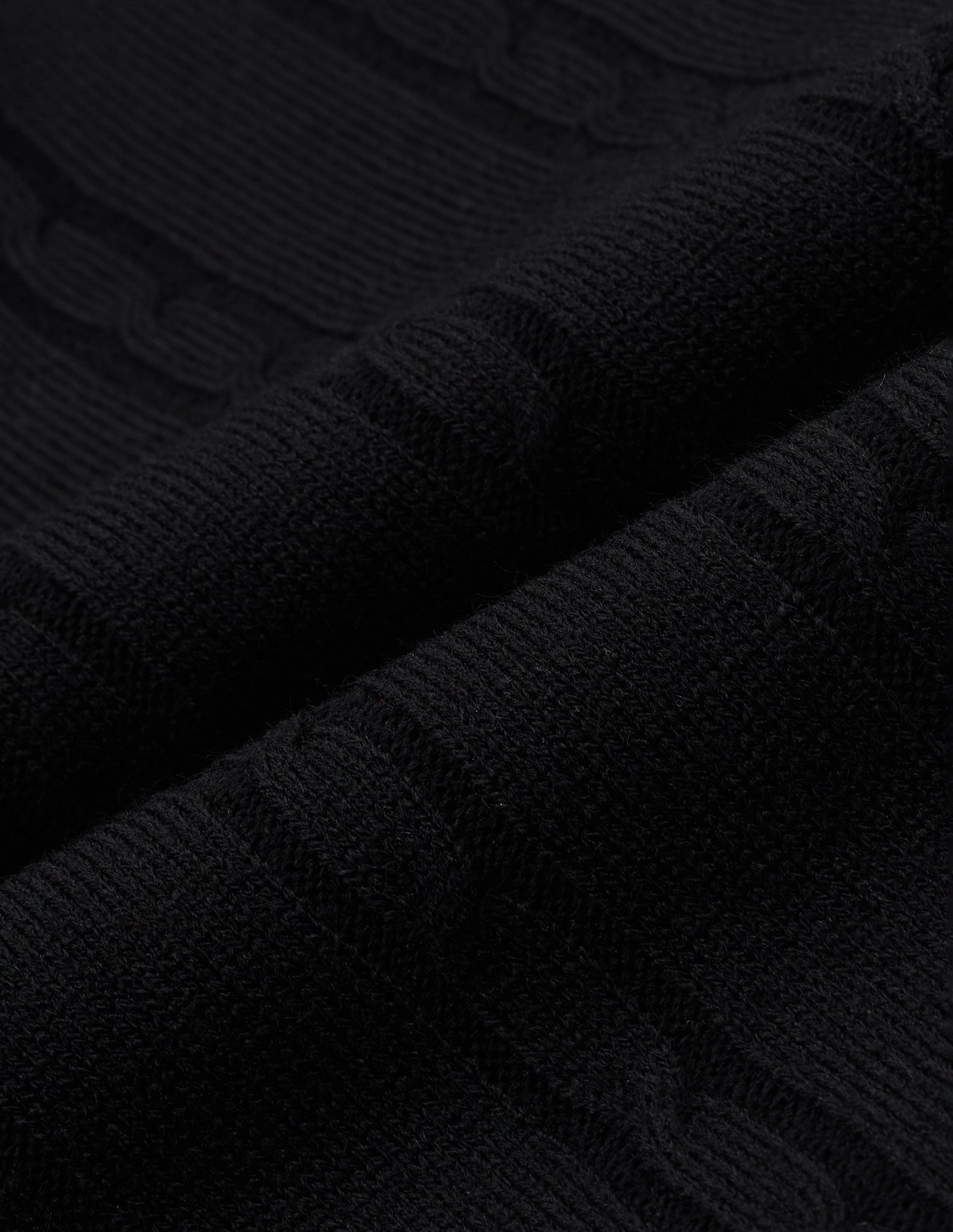 Cable Patterned Knit Regular Fit Sweater Black - U.S. Polo Assn. India | Large