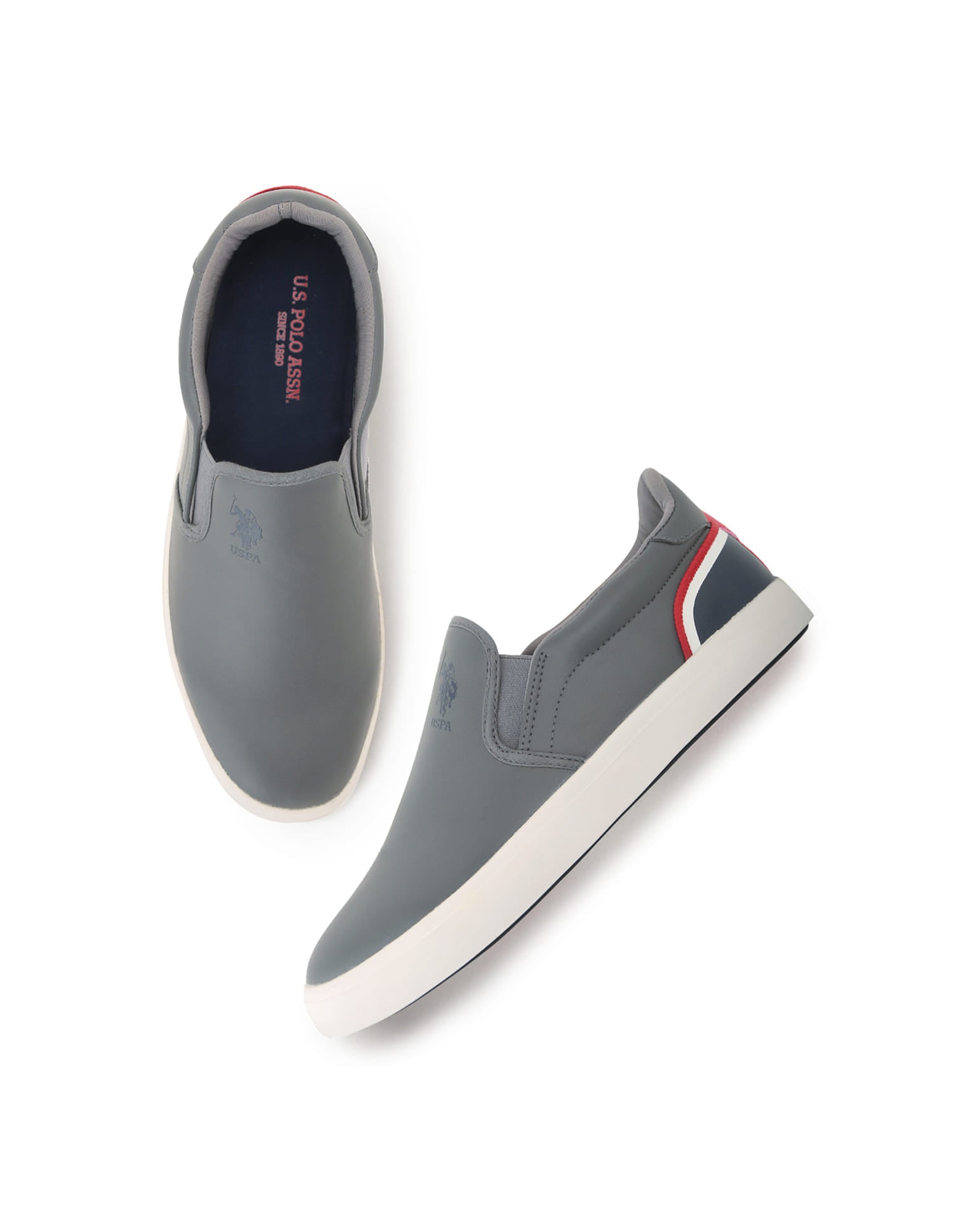 Men Timeo 2.0 Round Toe Sneakers Grey - U.S. Polo Assn. India | Large