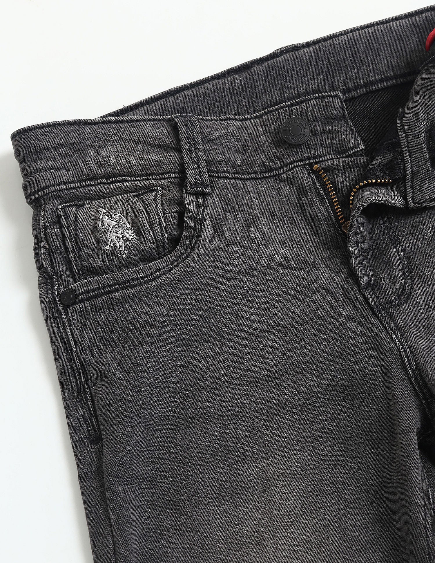 Boys Boot Cut Grey Jeans Light Grey - U.S. POLO ASSN. | Large