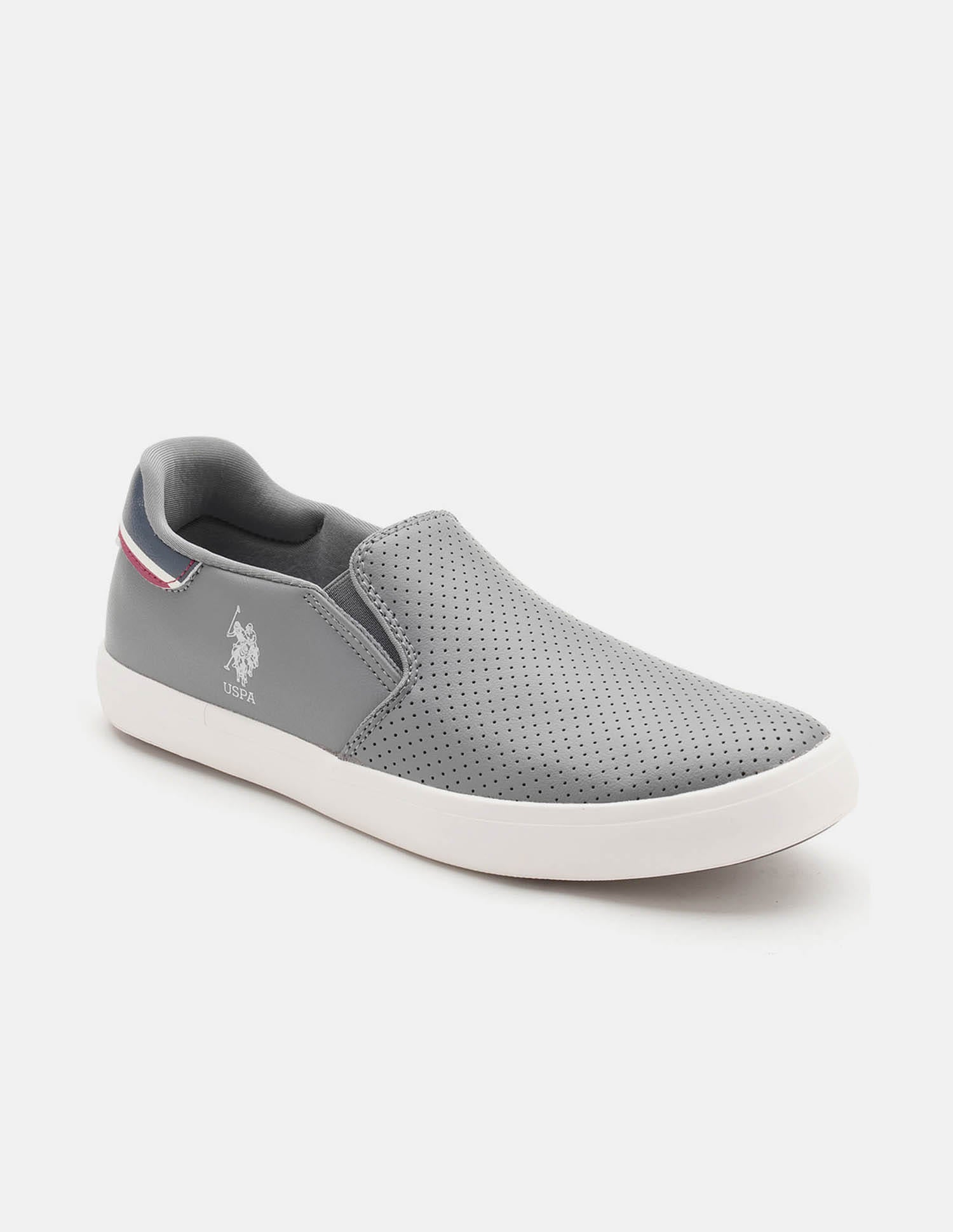 Men Campbell 3.0 Slip On Sneakers Grey - U.S. Polo Assn. India | Large