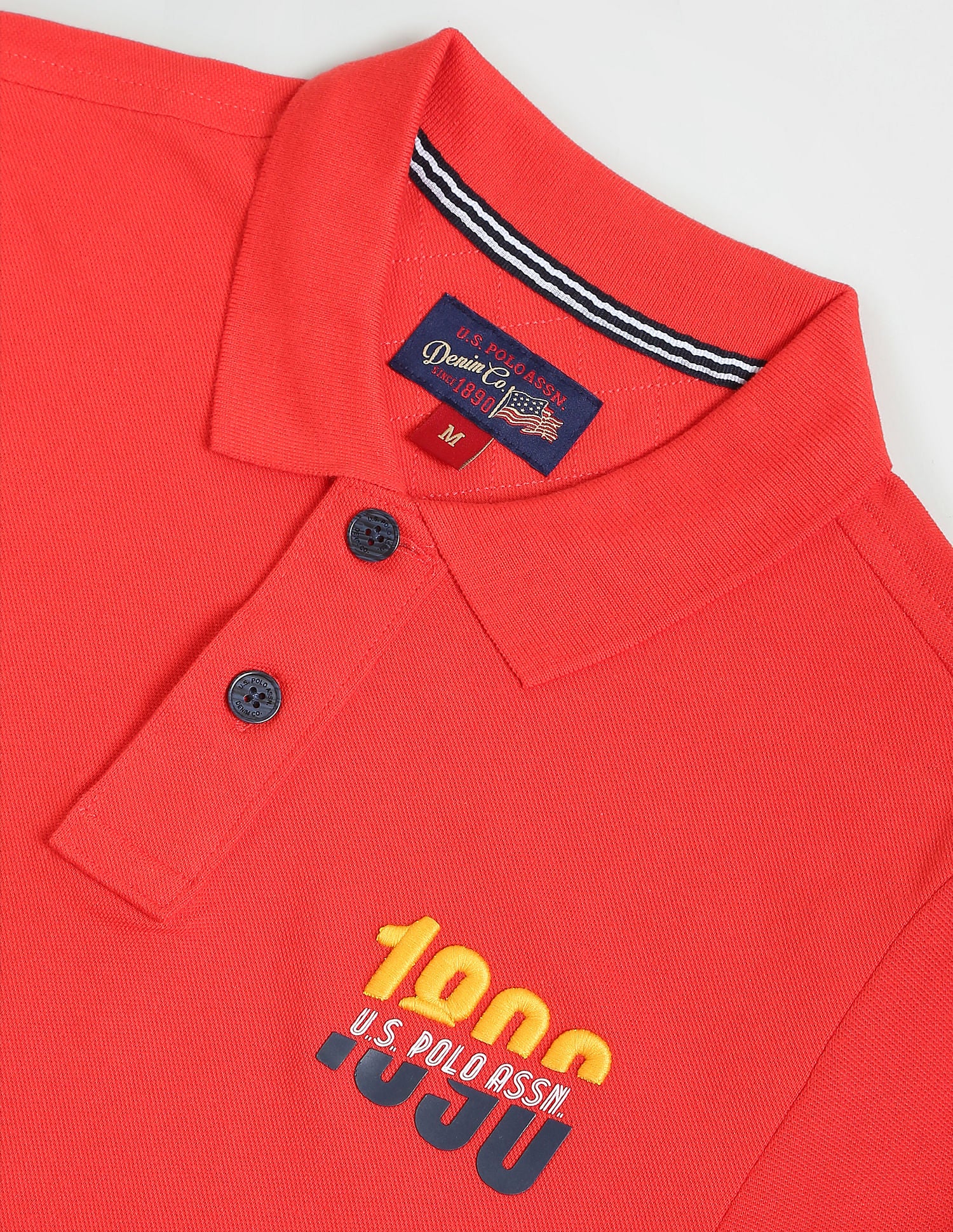 Solid Cotton Pique Polo Shirt Red - U.S. POLO ASSN. | Large